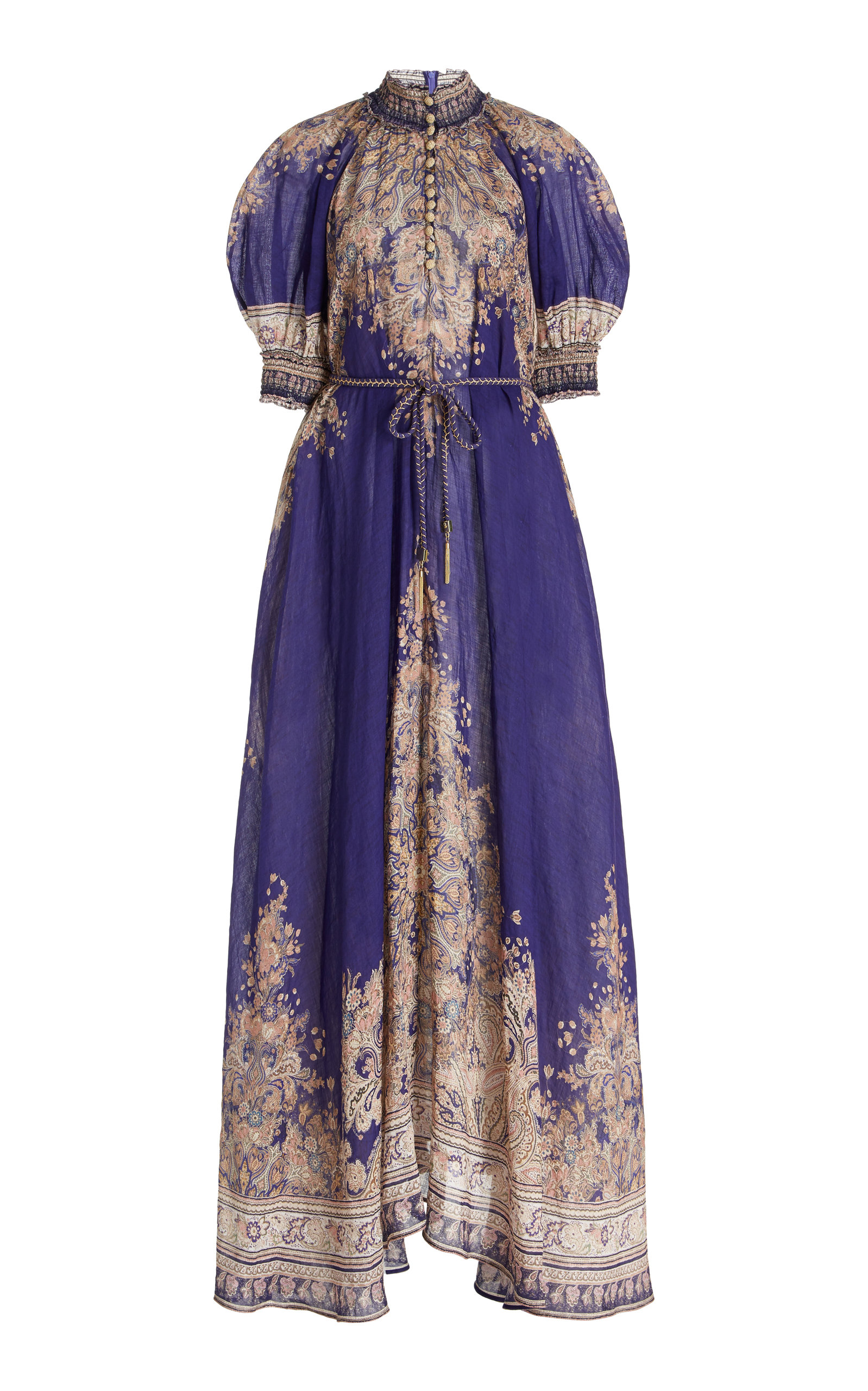 Zimmermann - Women's Anneke Paisley Linen Maxi Dress - Purple - Moda Operandi