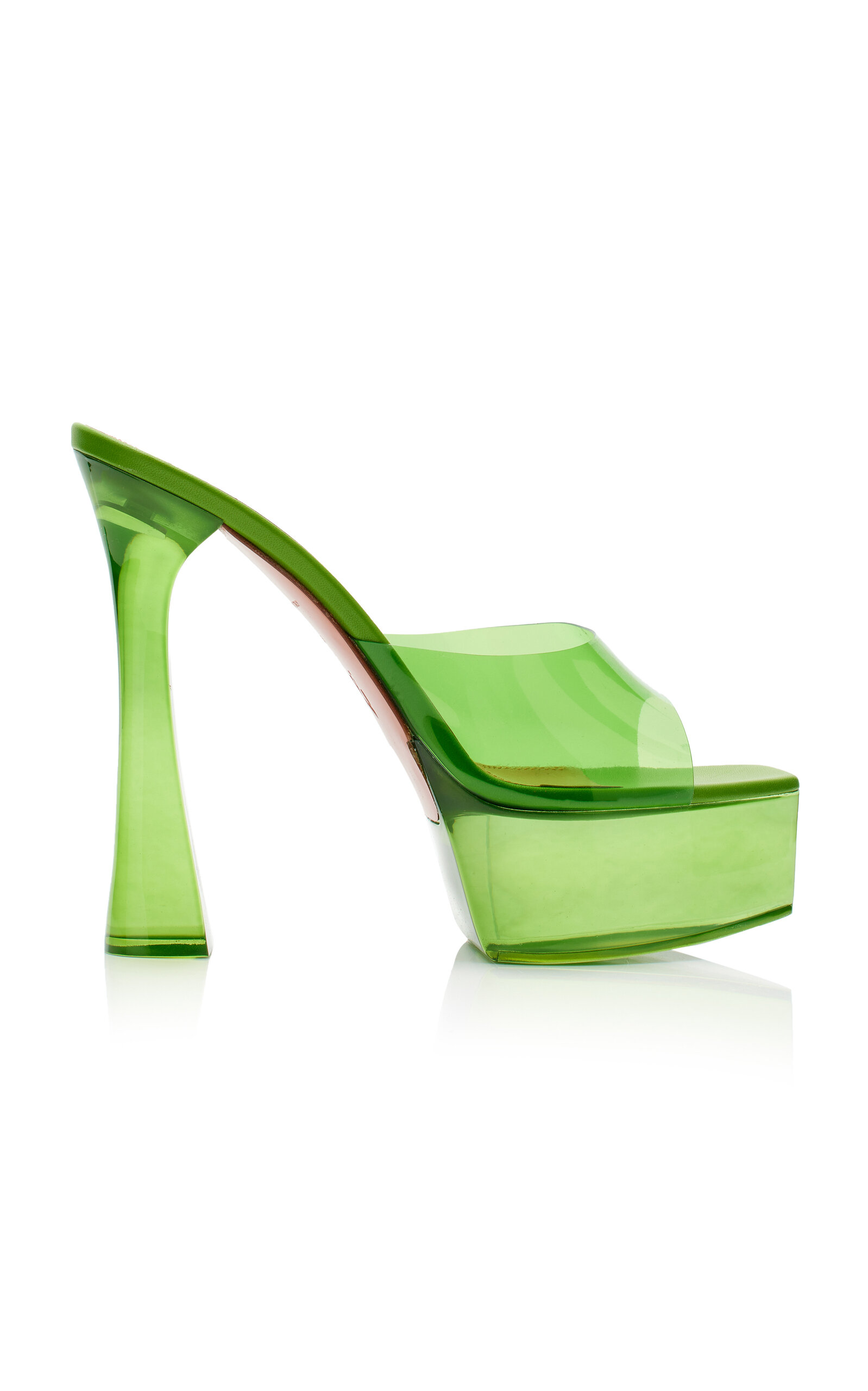 Amina Muaddi - Women's Dalida PVC Platform Sandals - Green - IT 36 - Moda Operandi