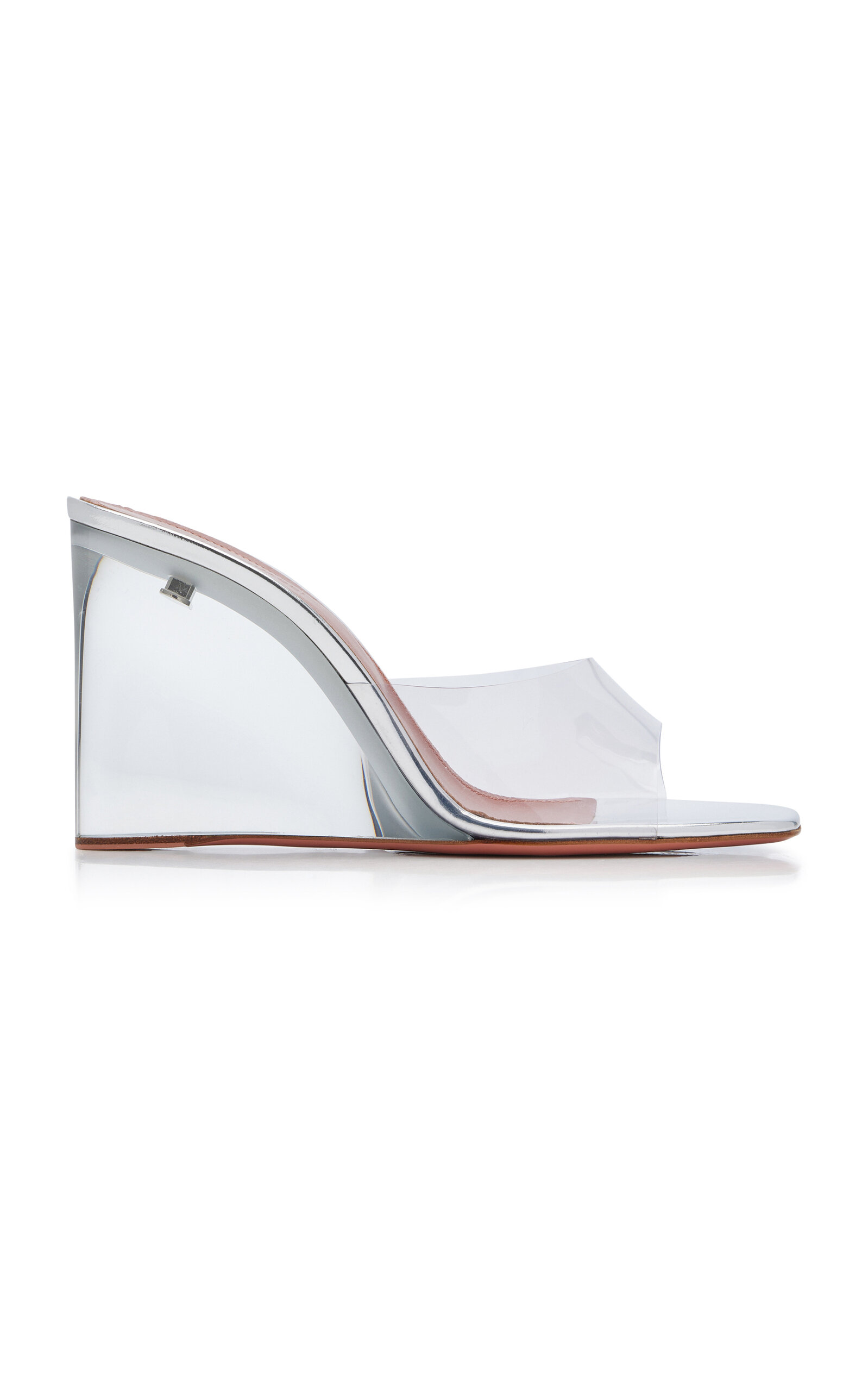 Amina Muaddi - Lupita PVC Wedge Sandals - Clear - IT 38 - Moda Operandi