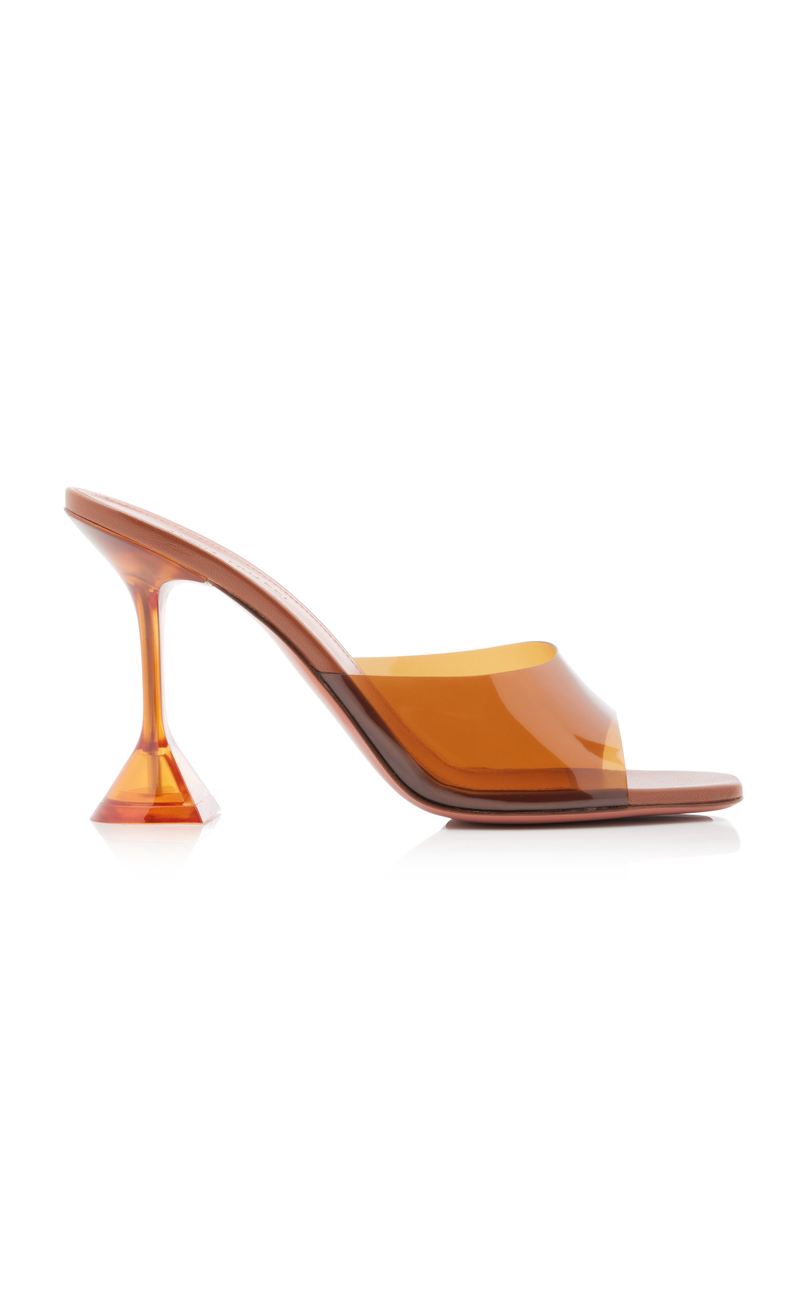 Amina Muaddi - Women's Lupita PVC Sandals - Brown/orange - Moda Operandi