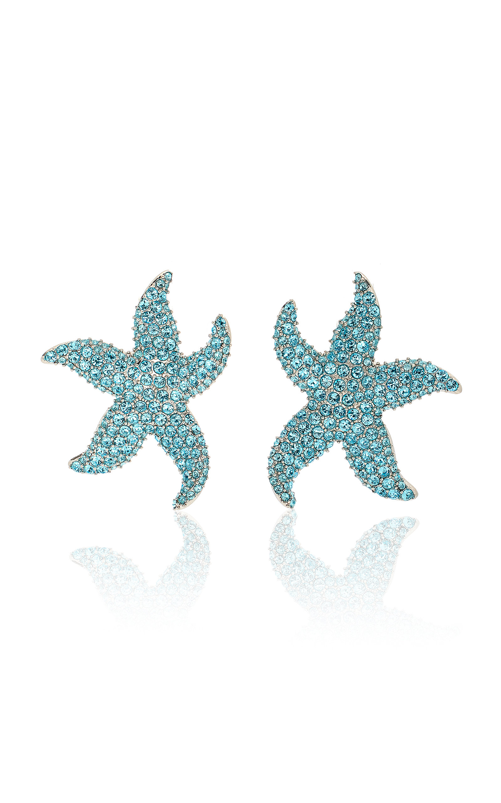 Amina Muaddi - Women's Starfish Astra Crystal Earrings - Blue - Moda Operandi - Gifts For Her