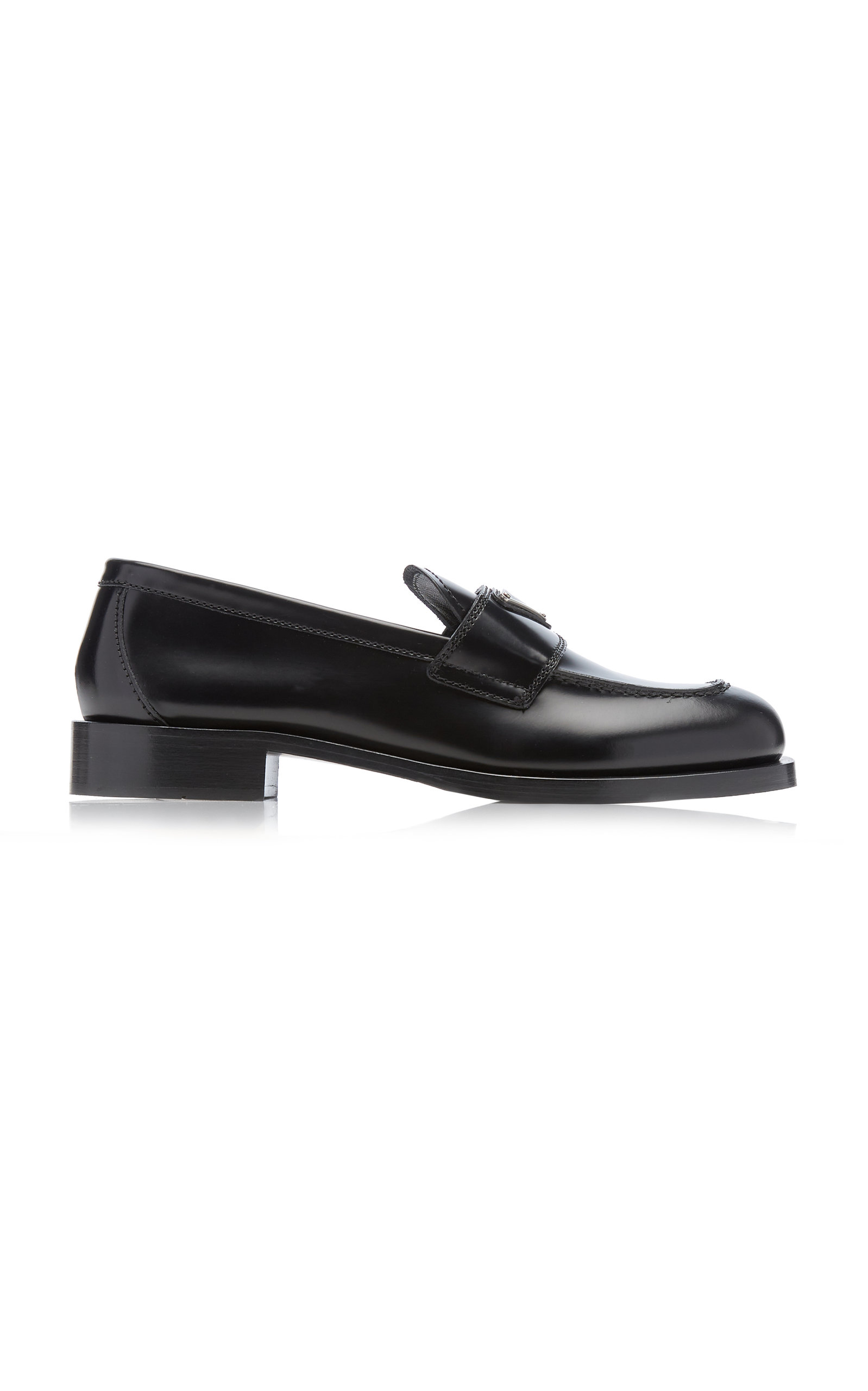 Prada - Leather Loafers - Black - IT 35 - Moda Operandi