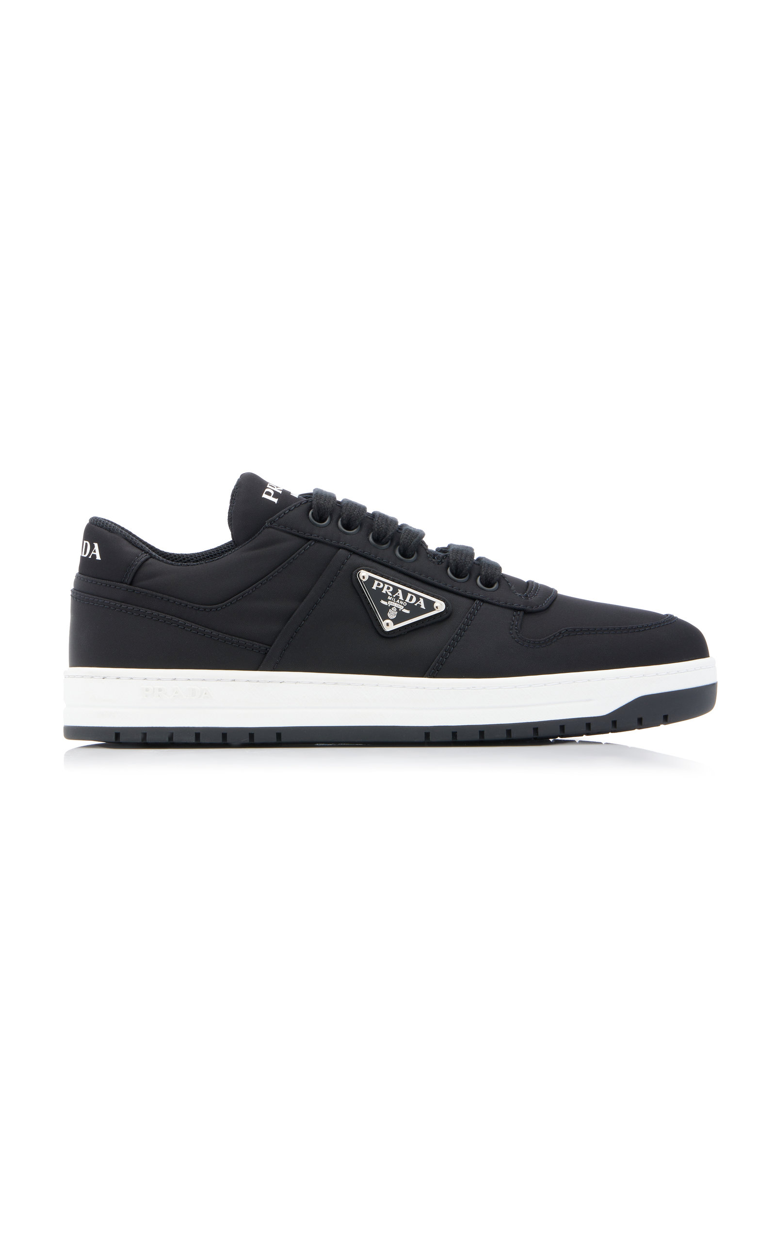 Prada - Women's Basket Nylon Sneakers - Black - IT 35 - Moda Operandi