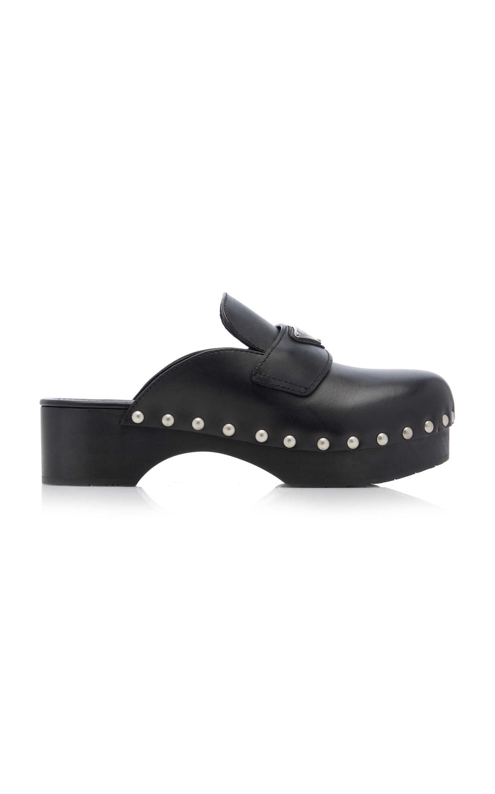 Prada Studded Leather Clogs