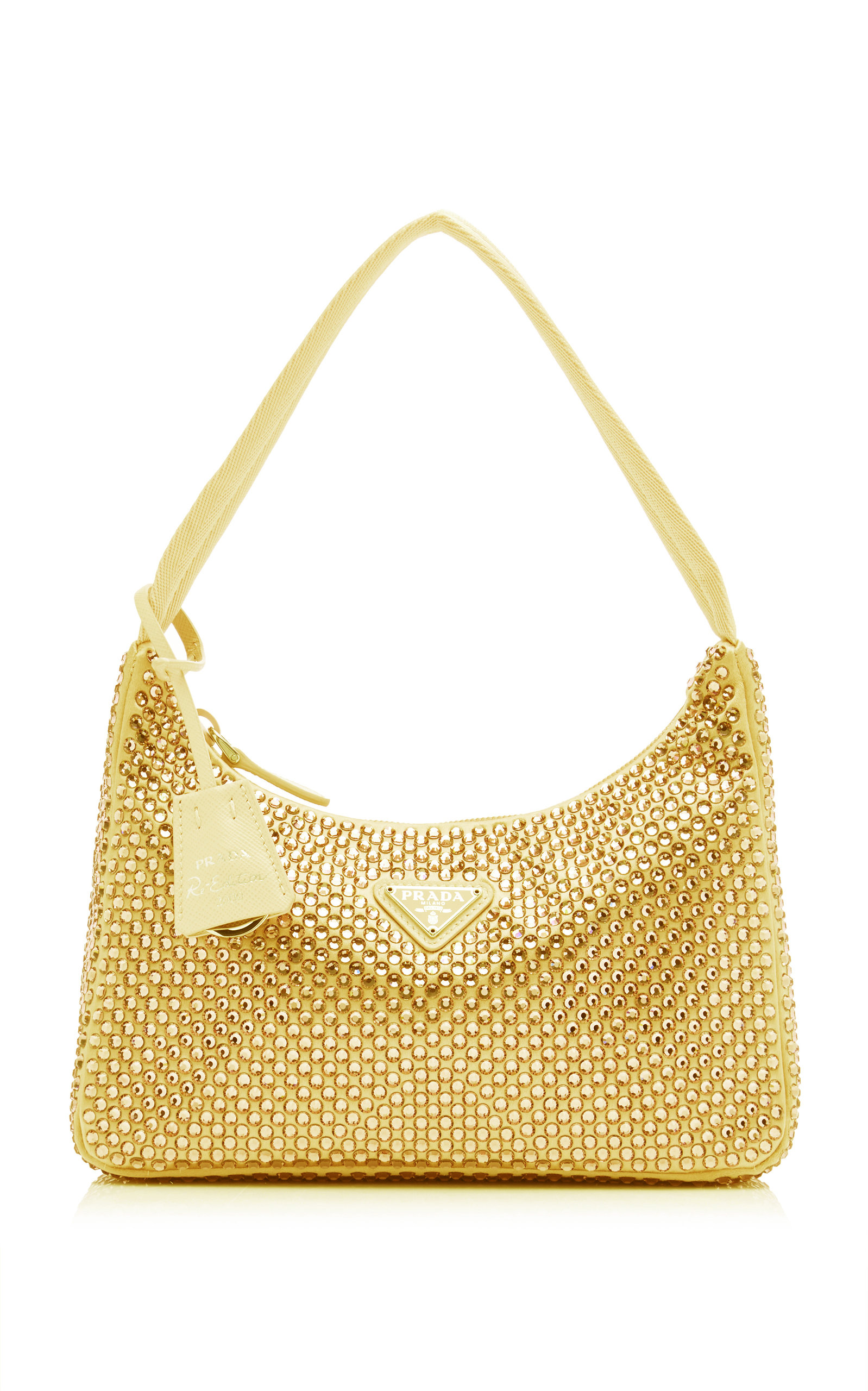 Prada Re-Edition 2000 Sequined Satin Mini Bag - Gold - OS