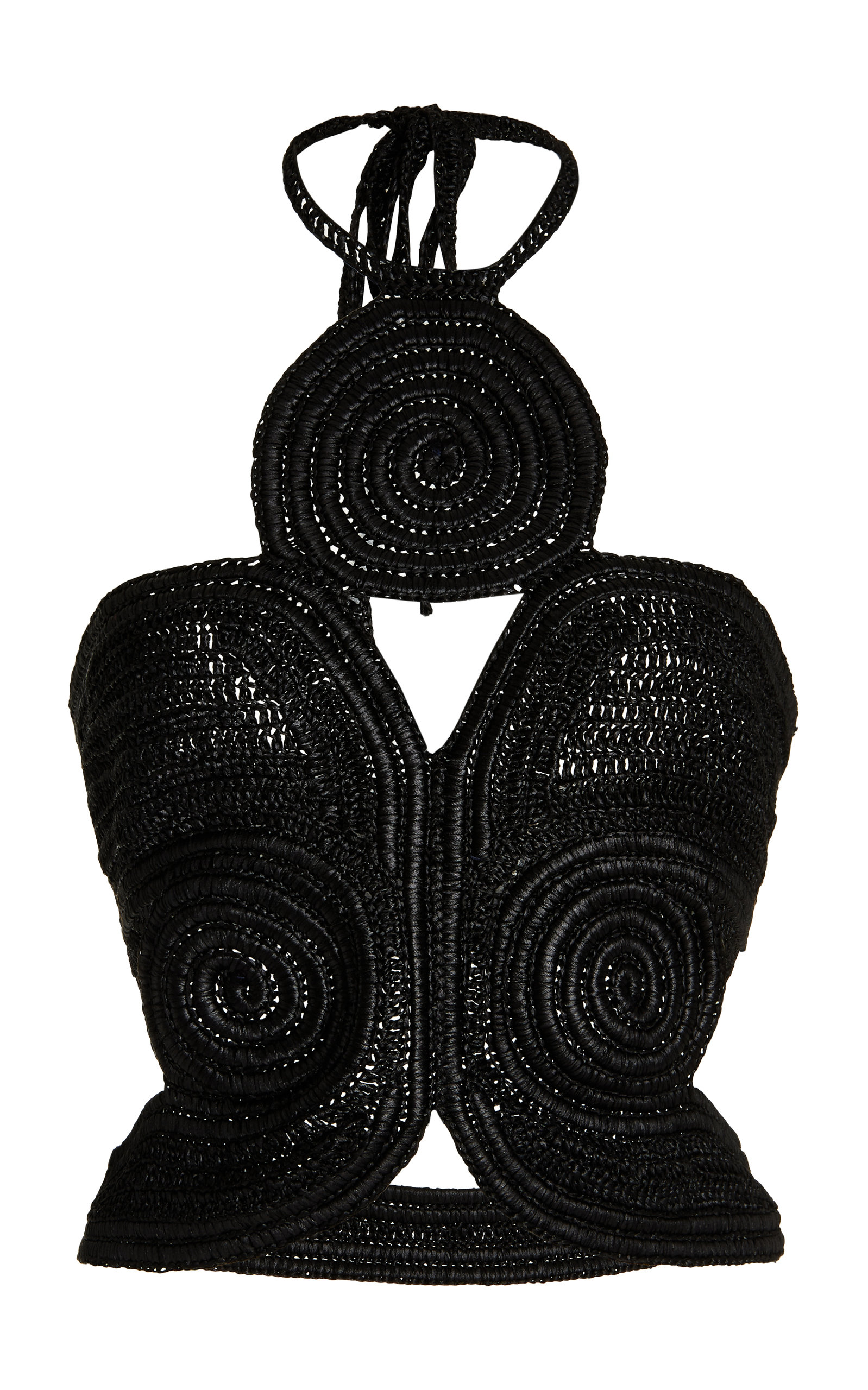 Cult Gaia - Women's Archer Crochet Cutout Top - Black - Moda Operandi
