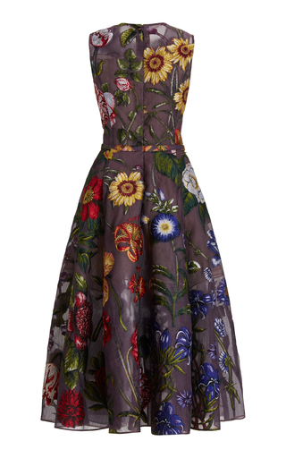 Floral Fil Coup�� Midi Dress展示图