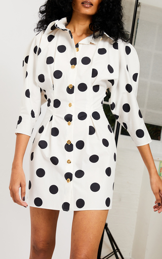 Shape Shifter Polka-Dot Cotton Mini Dress展示图