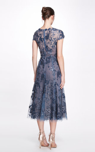 Embroidered Tulle Midi Dress展示图