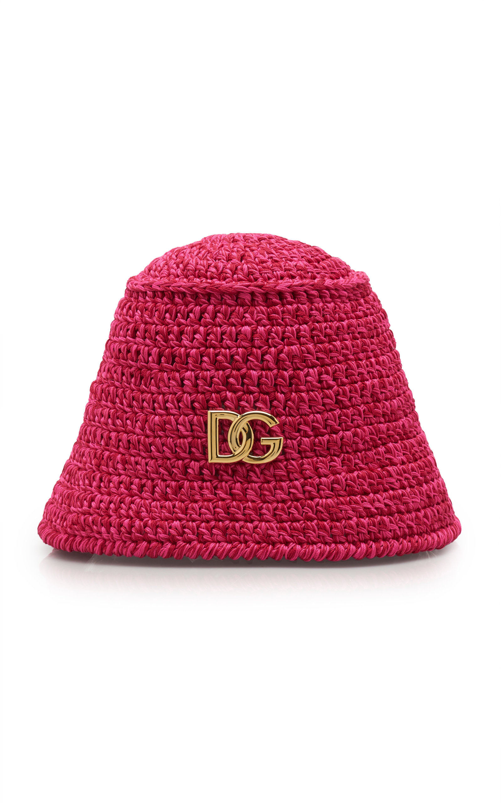 Dolce & Gabbana - Women's Raffia Bucket Hat - Pink - S - Moda Operandi