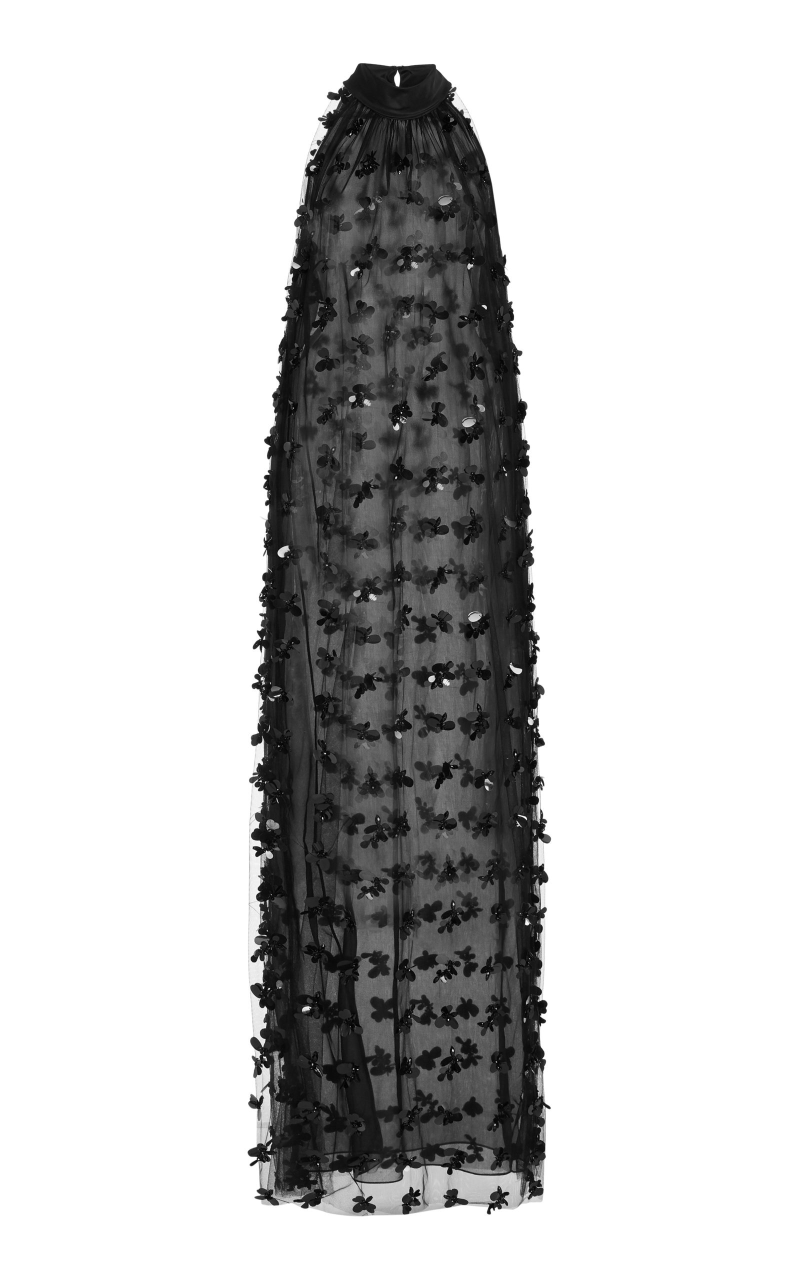 Carolina Herrera - Women's Embellished Chiffon Gown - Black - Moda Operandi