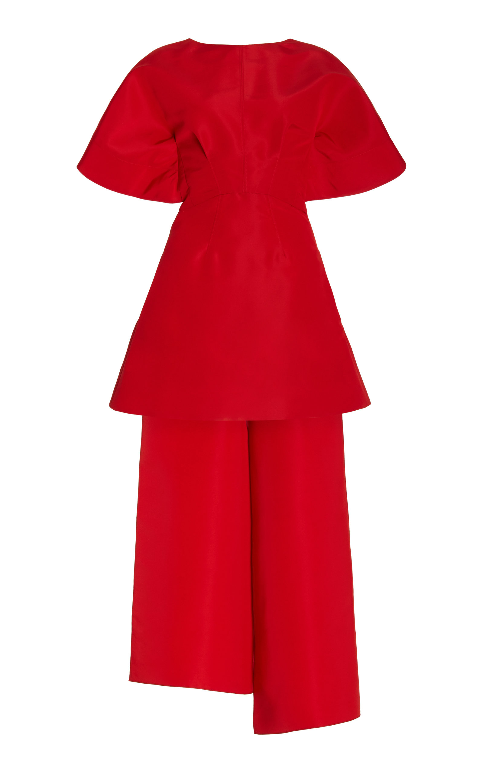 Carolina Herrera - Women's Tie-Back Silk Mini Dress - Red - US 10 - Moda Operandi