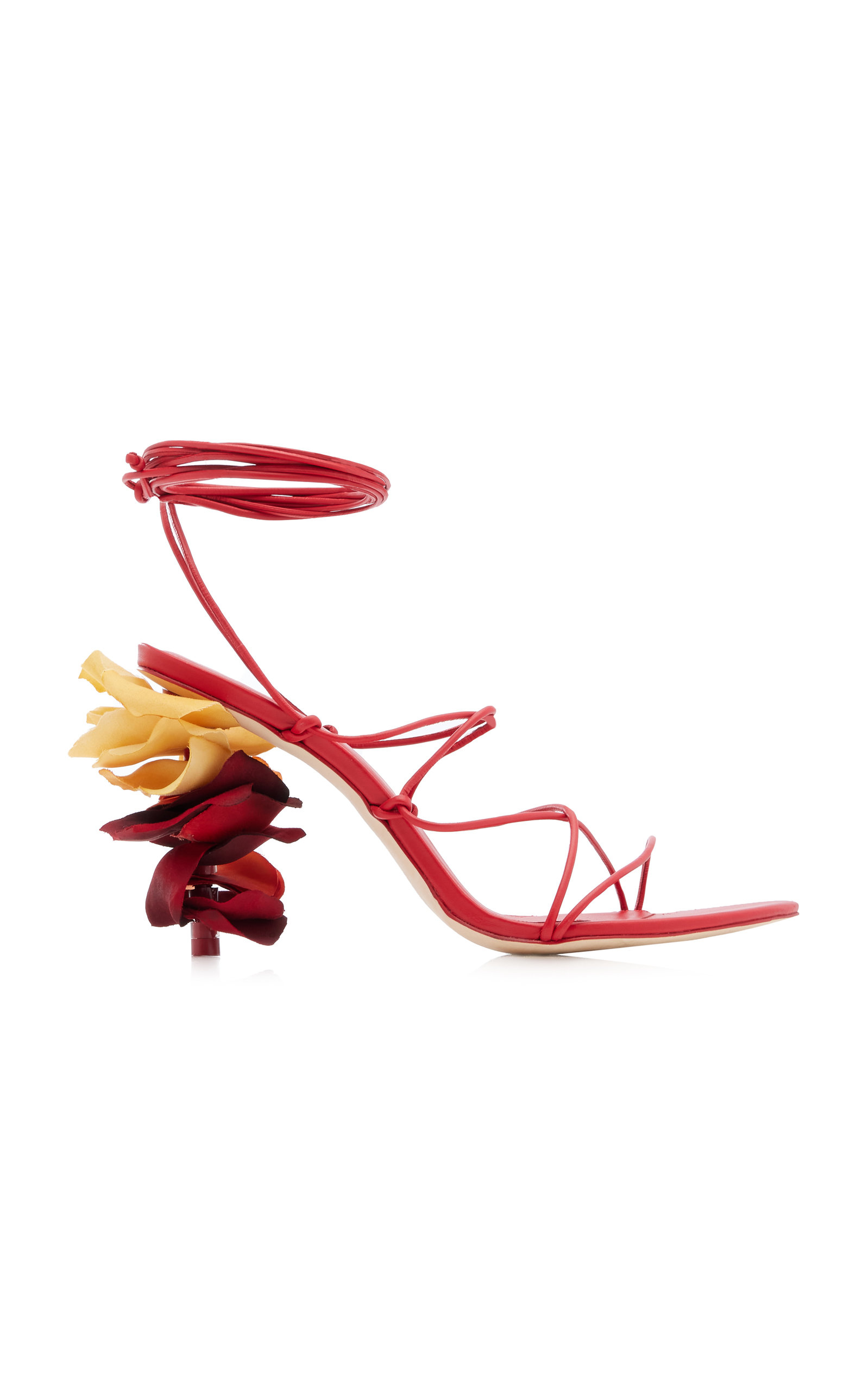 Cult Gaia - Women's Effie Leather Sandals - Red - Moda Operandi
