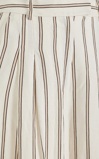 Cymbaria Striped Linen-Blend Wide-Leg Pants展示图