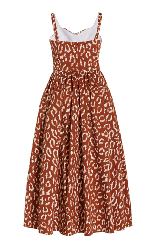 Leopard-Print Cotton-Blend Midi Dress展示图