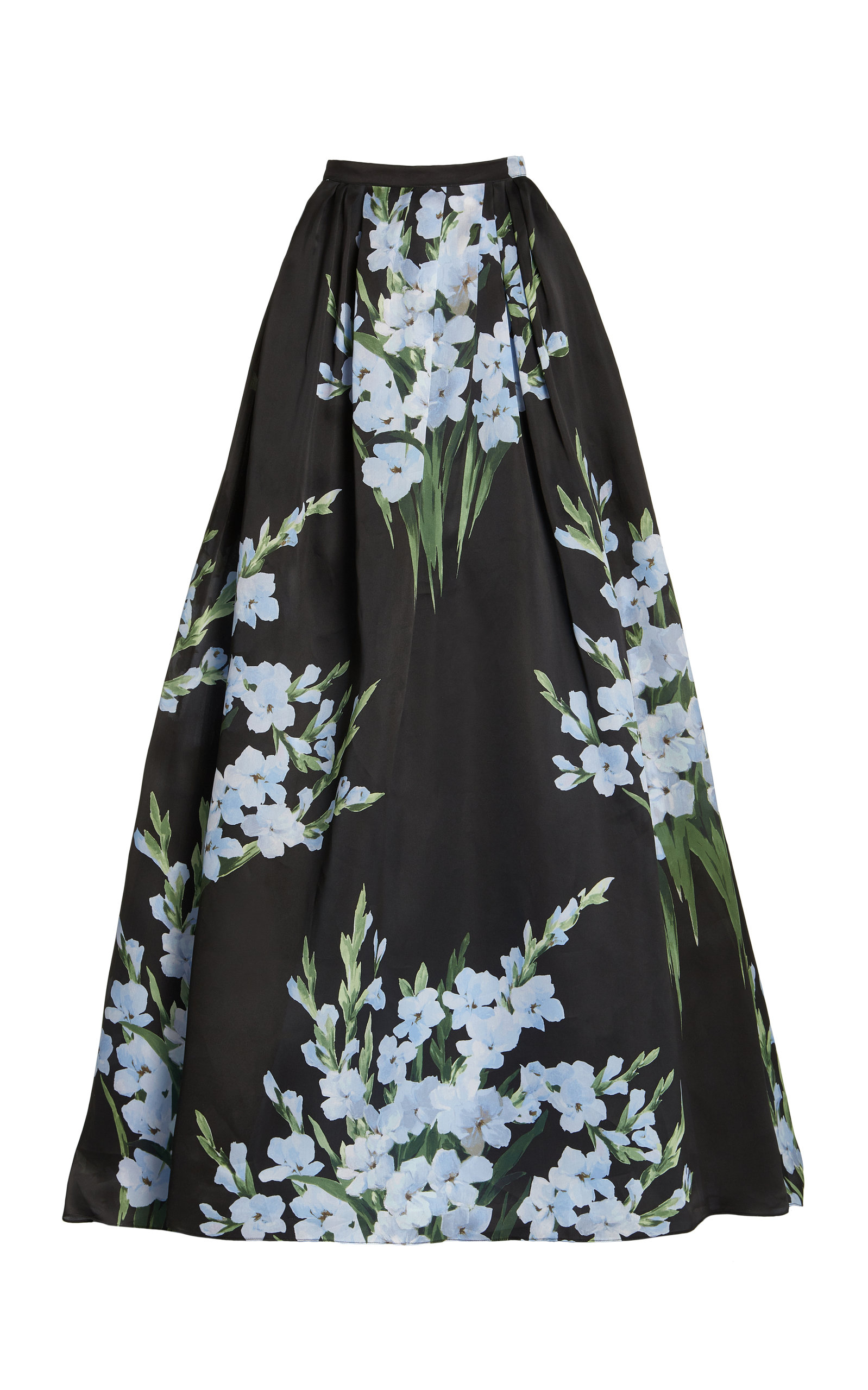 Carolina Herrera - Women's Floral-Print Silk High-Low Ball Skirt - Floral - Moda Operandi