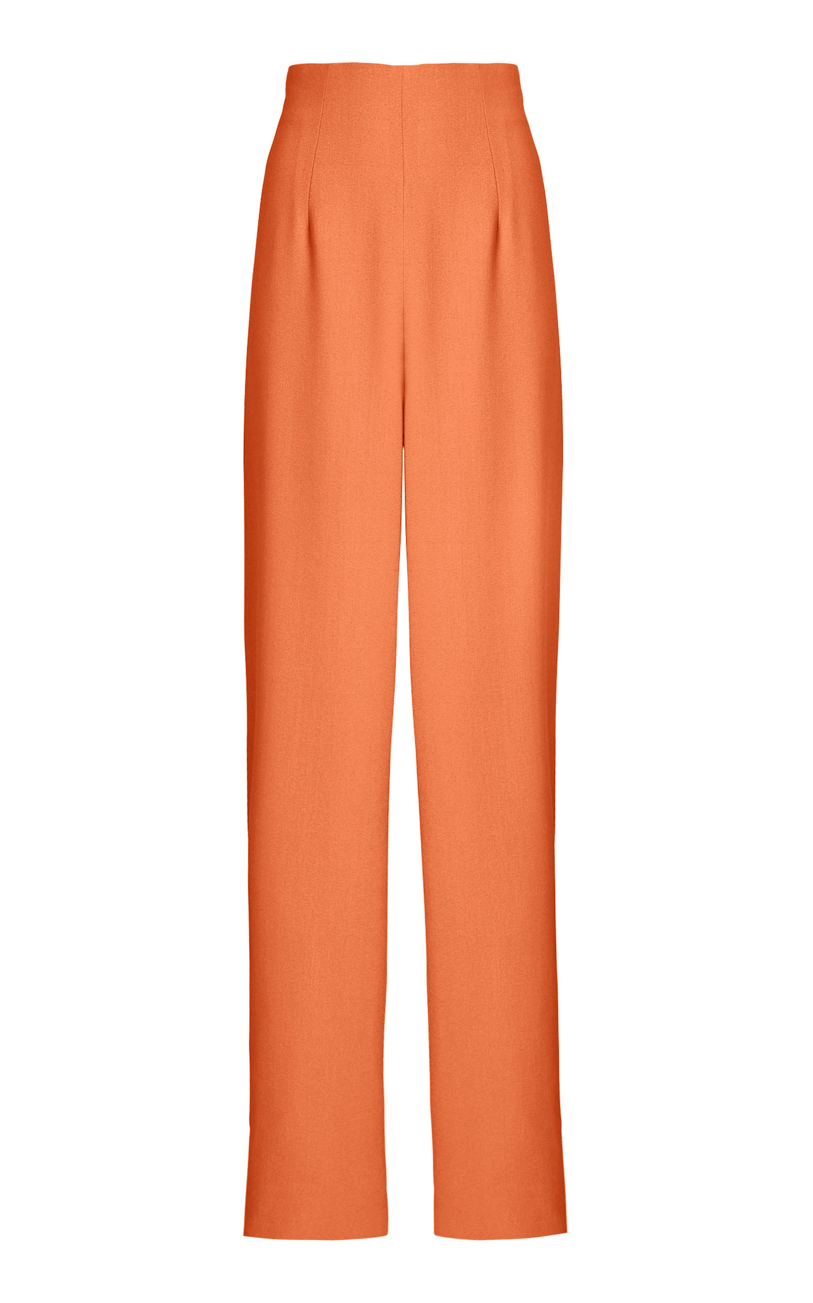 Rise Wool-blend Pant In Orange,green 