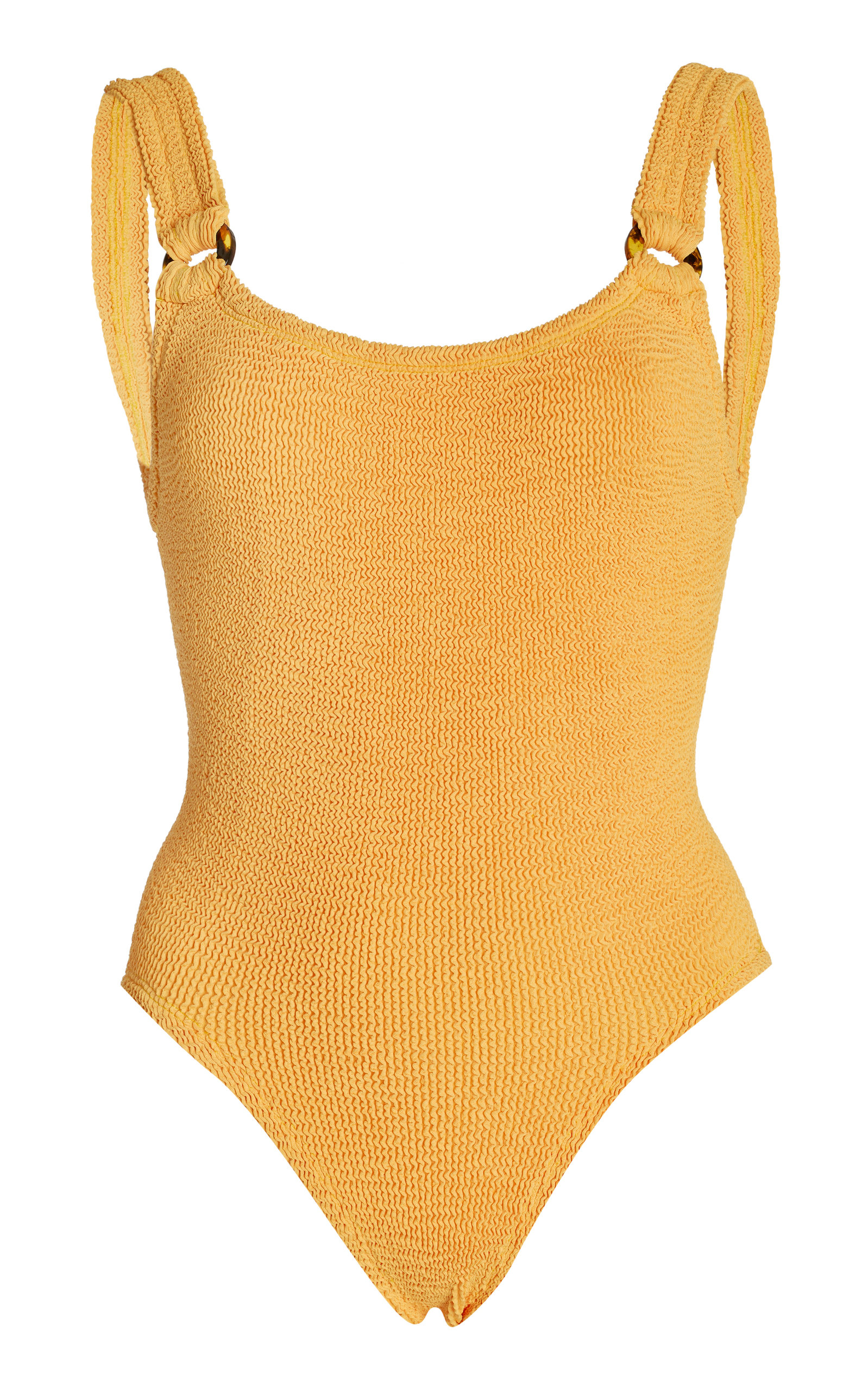 Hunza G Women's Domino Seersucker One-piece Swimsuit In Orange | ModeSens