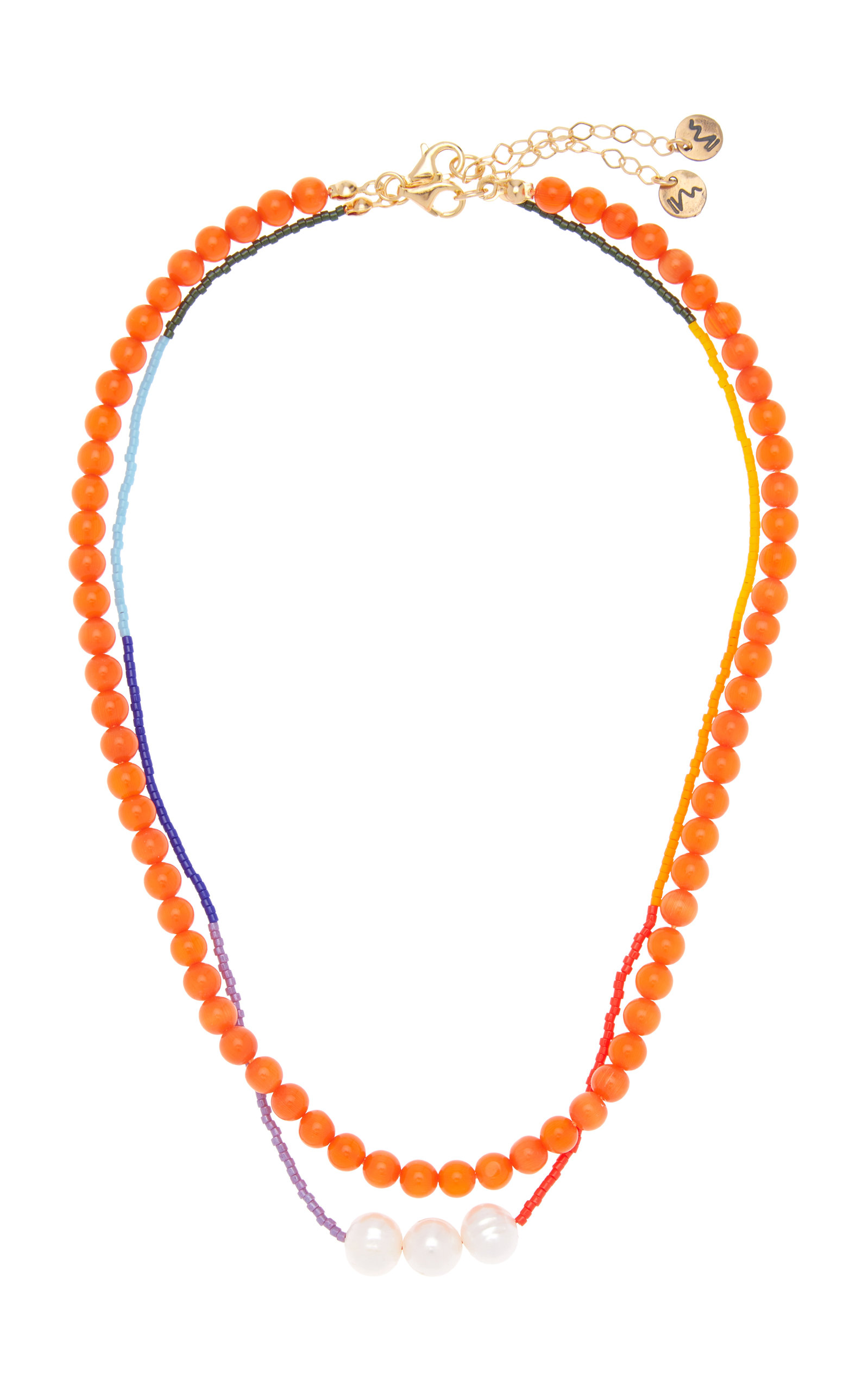 Maison Irem Women's Wave 18k Gold-Plated Beaded Necklace Set