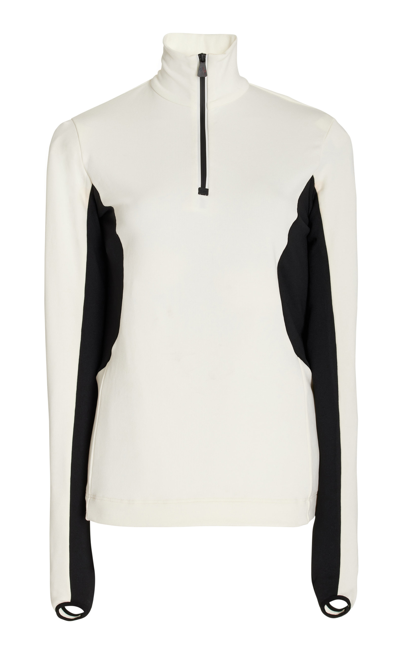 Moncler Color-block Stretch-jersey Base Layer In White