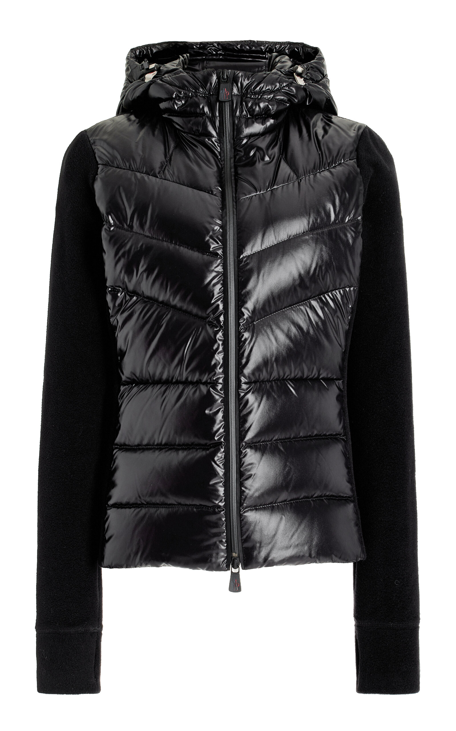 Moncler Grenoble - Down Fleece Hooded Cardigan - Black - S - Moda Operandi