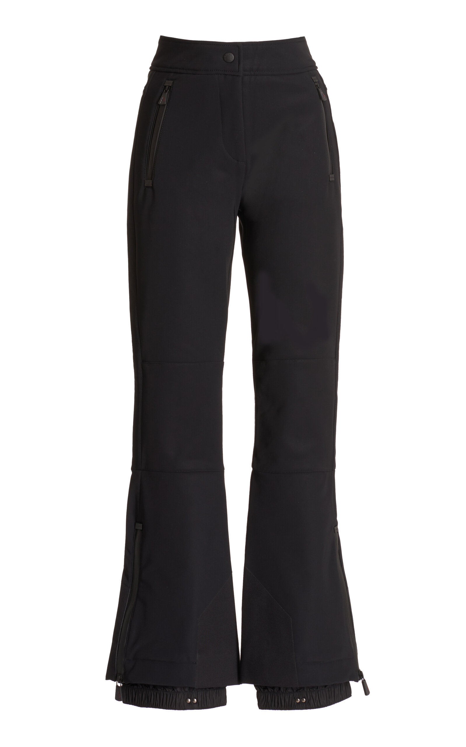 Moncler Three-layer Fleece Ski Pants In Black