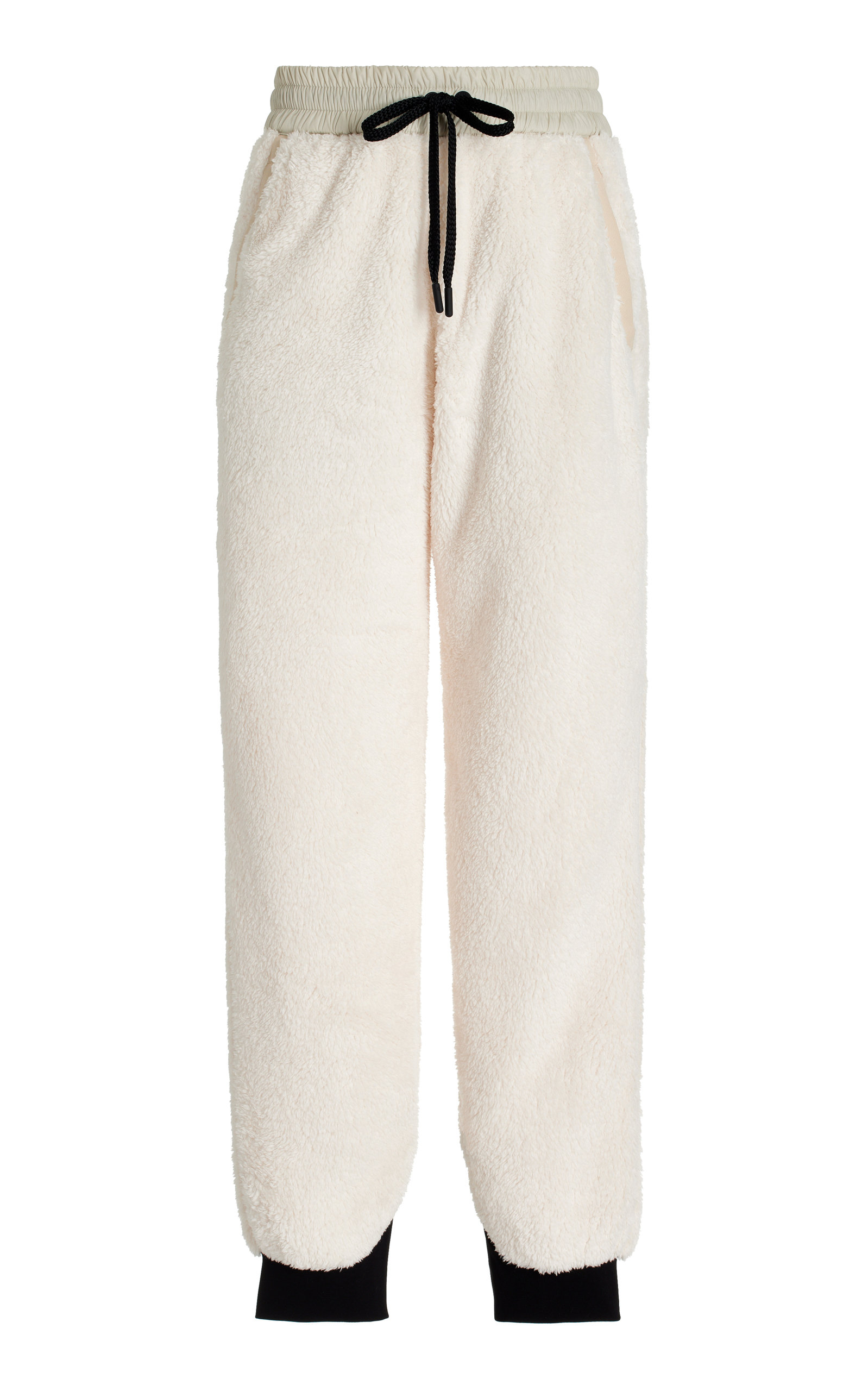 Shop Moncler Fleece Sweatpants In White