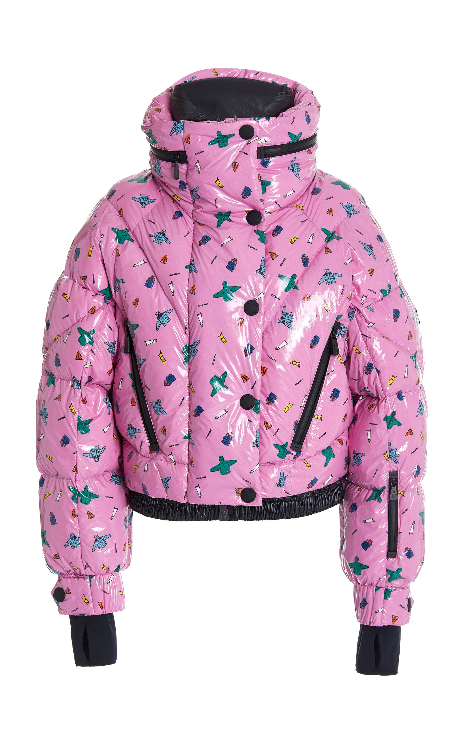Moncler Grenoble Pumel Printed Short Down Jacket - Multi