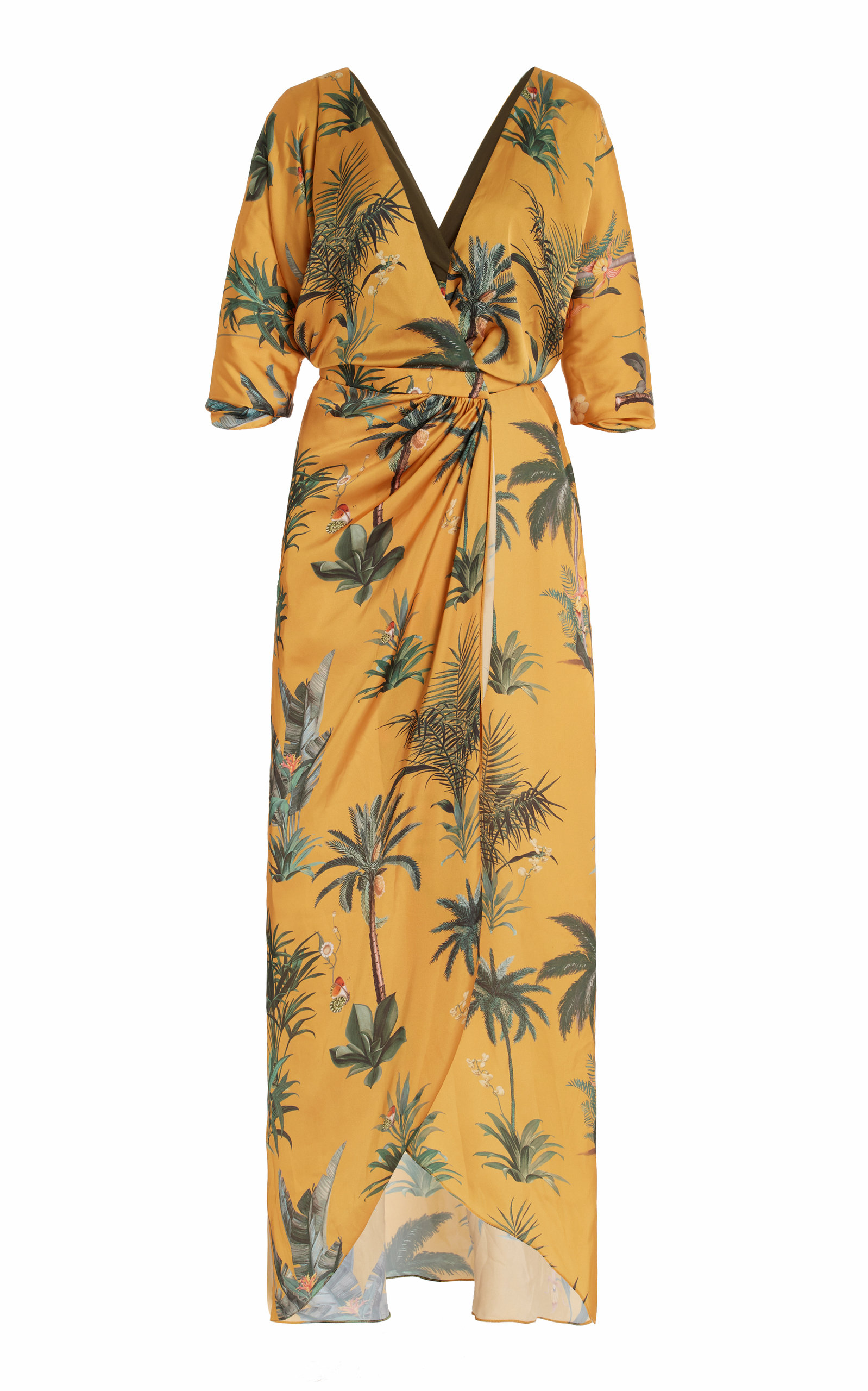 Andres Otalora Women's Exclusive Lorica Satin Wrap Midi Dress