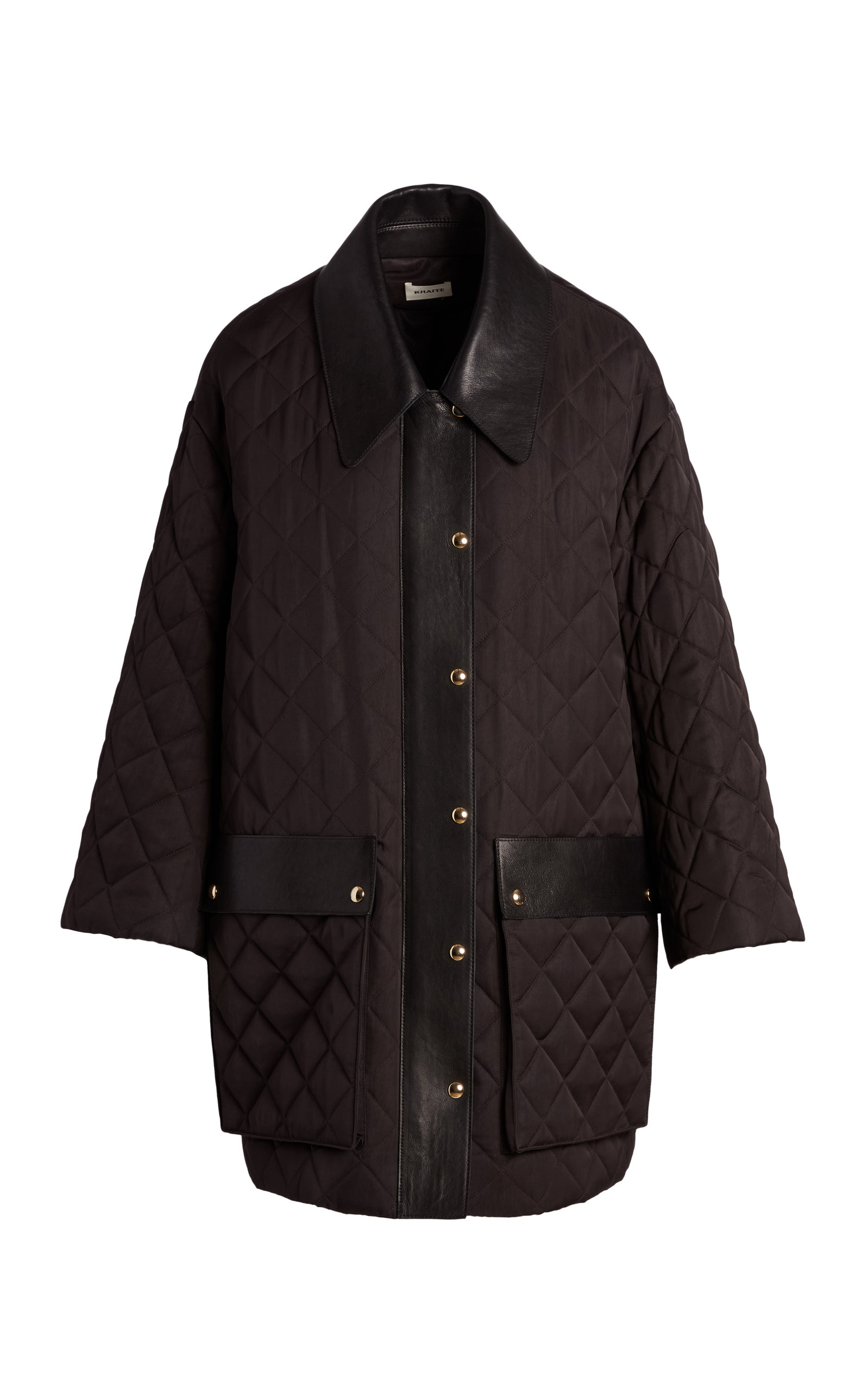 Khaite Women's Bennley Leather-Trimmed Coat
