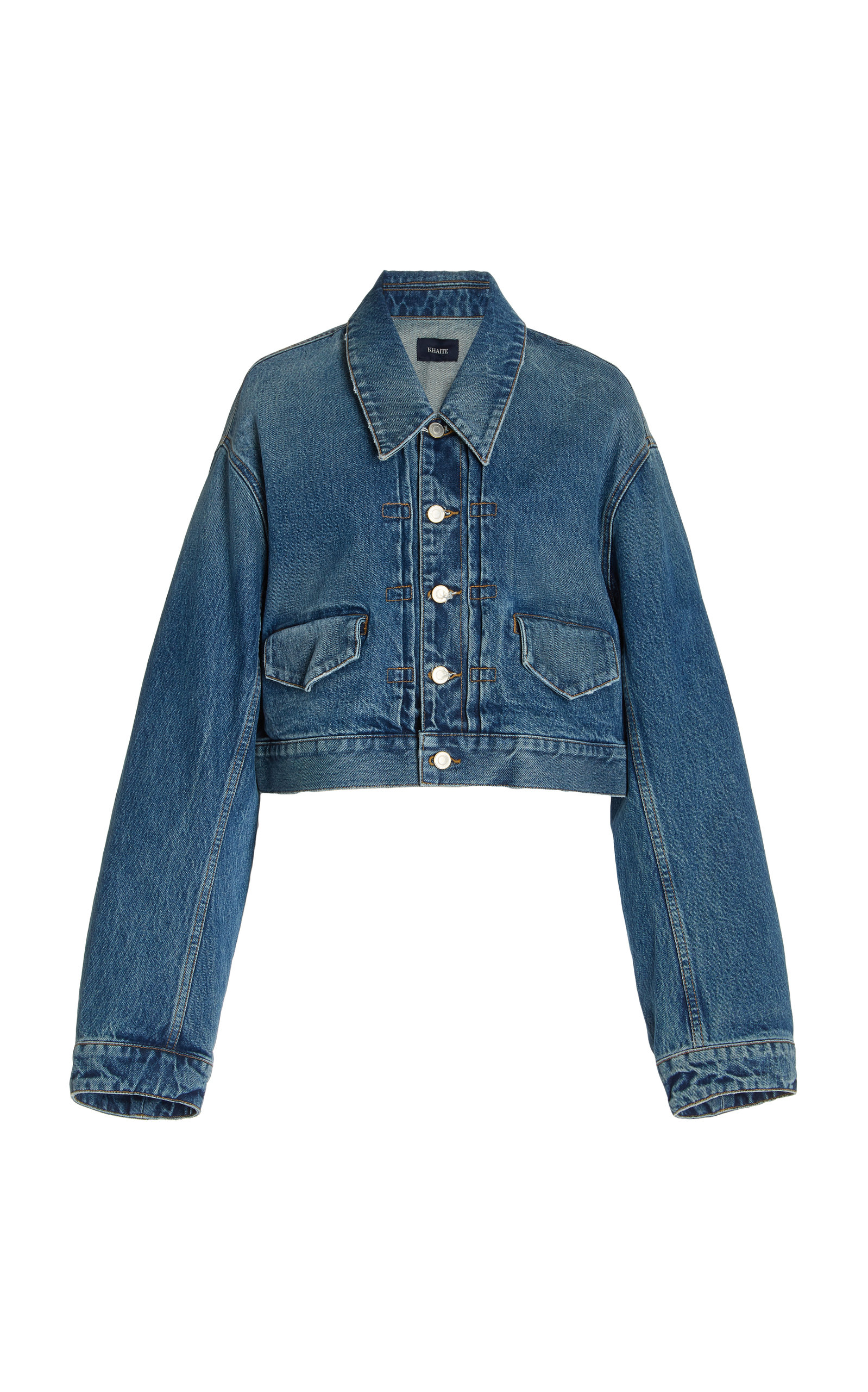 Combly Oversized Cropped Denim Jacket 