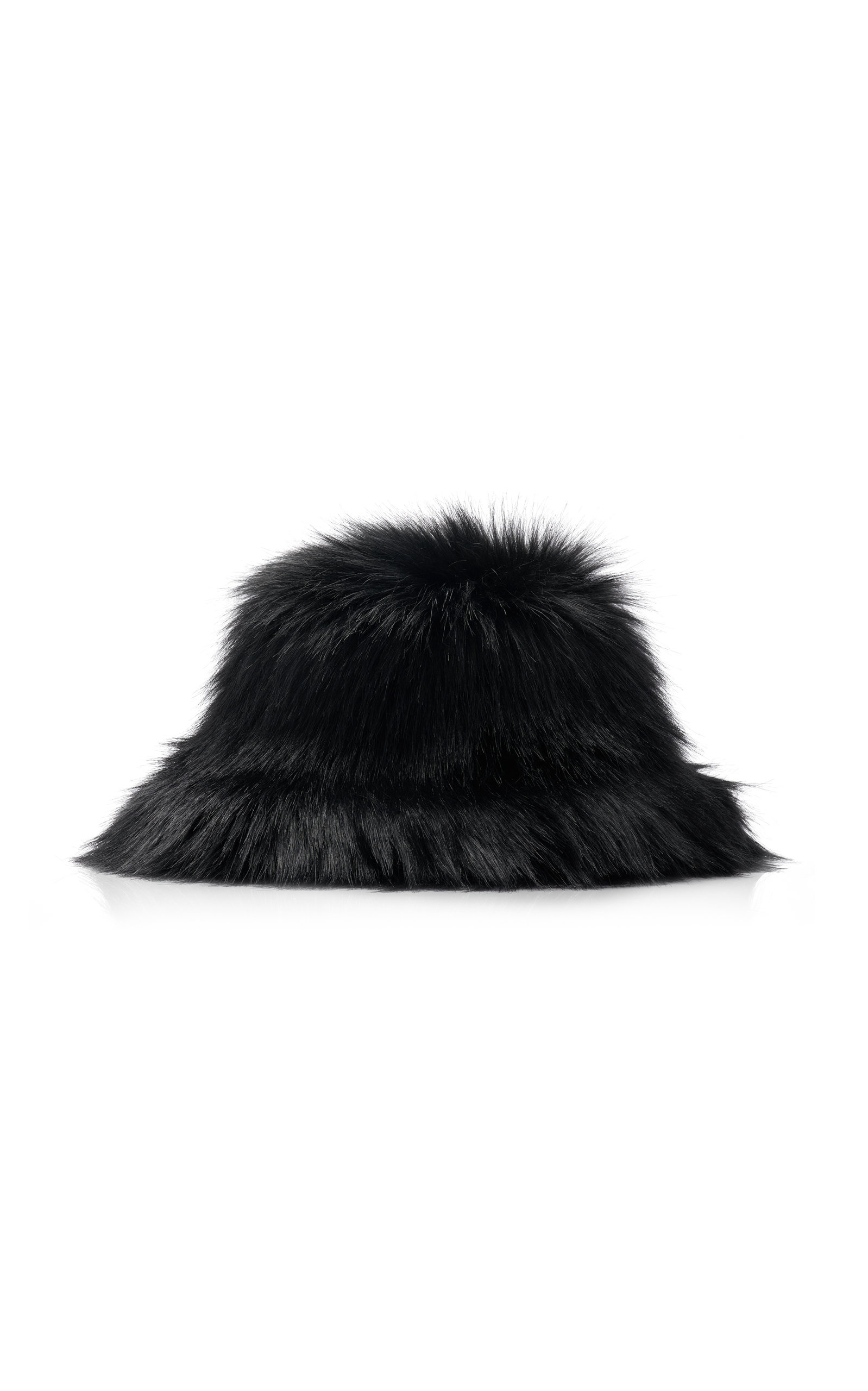 Dolce & Gabbana - Women's Faux Fox Fur Bucket Hat - Black - EU 58 - Moda Operandi