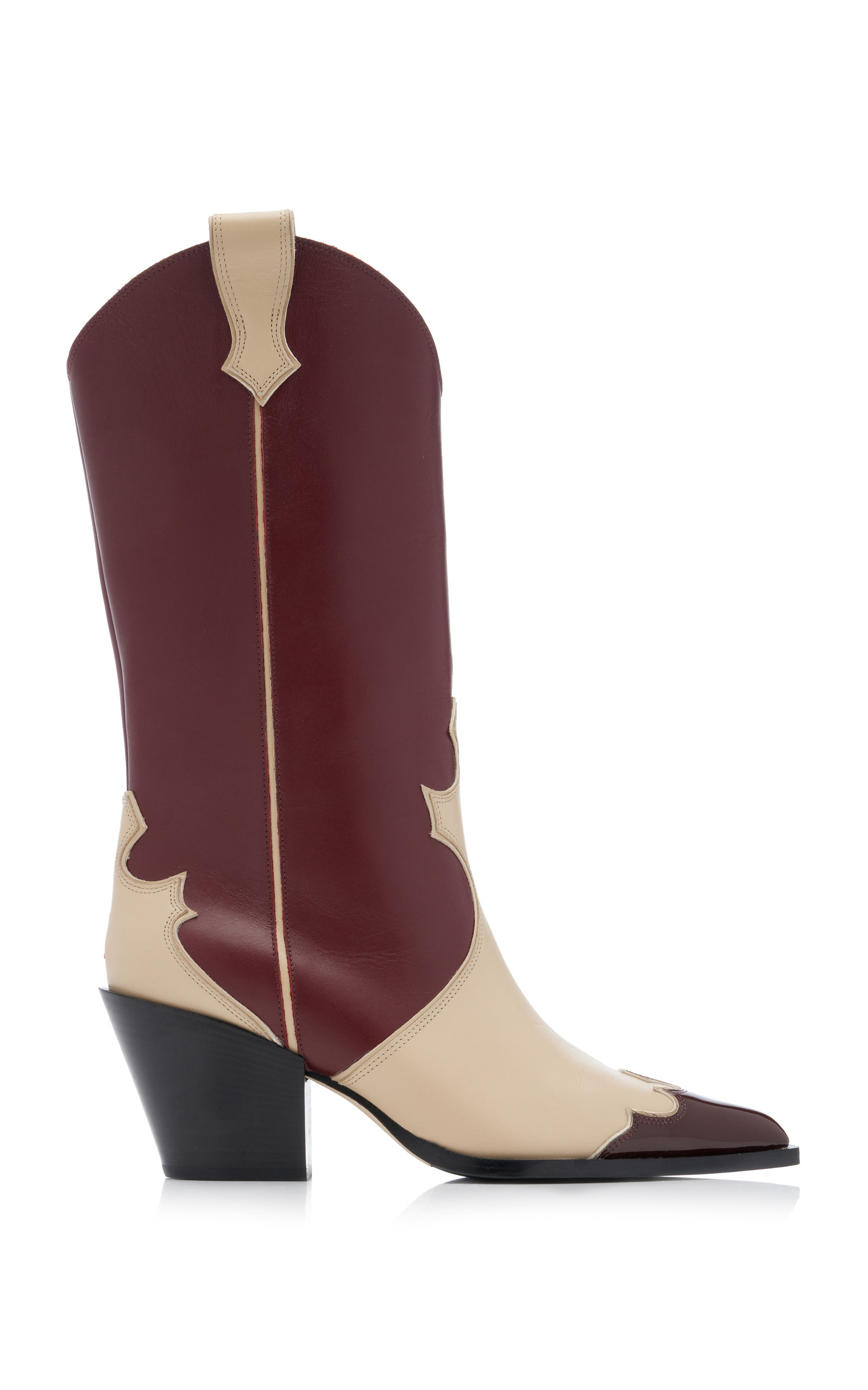 Aeyde - Women's Ariel Leather Cowboy Boots - Brown - IT 38 - Moda Operandi