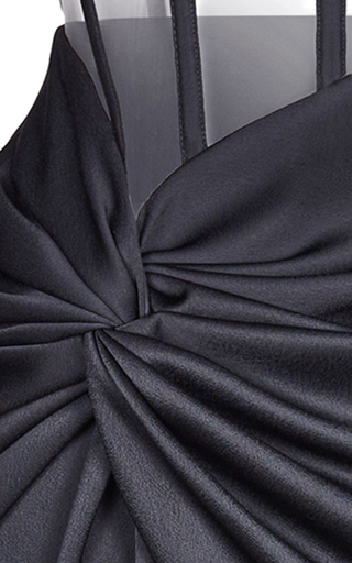 Corset-Detailed Satin Maxi Dress展示图