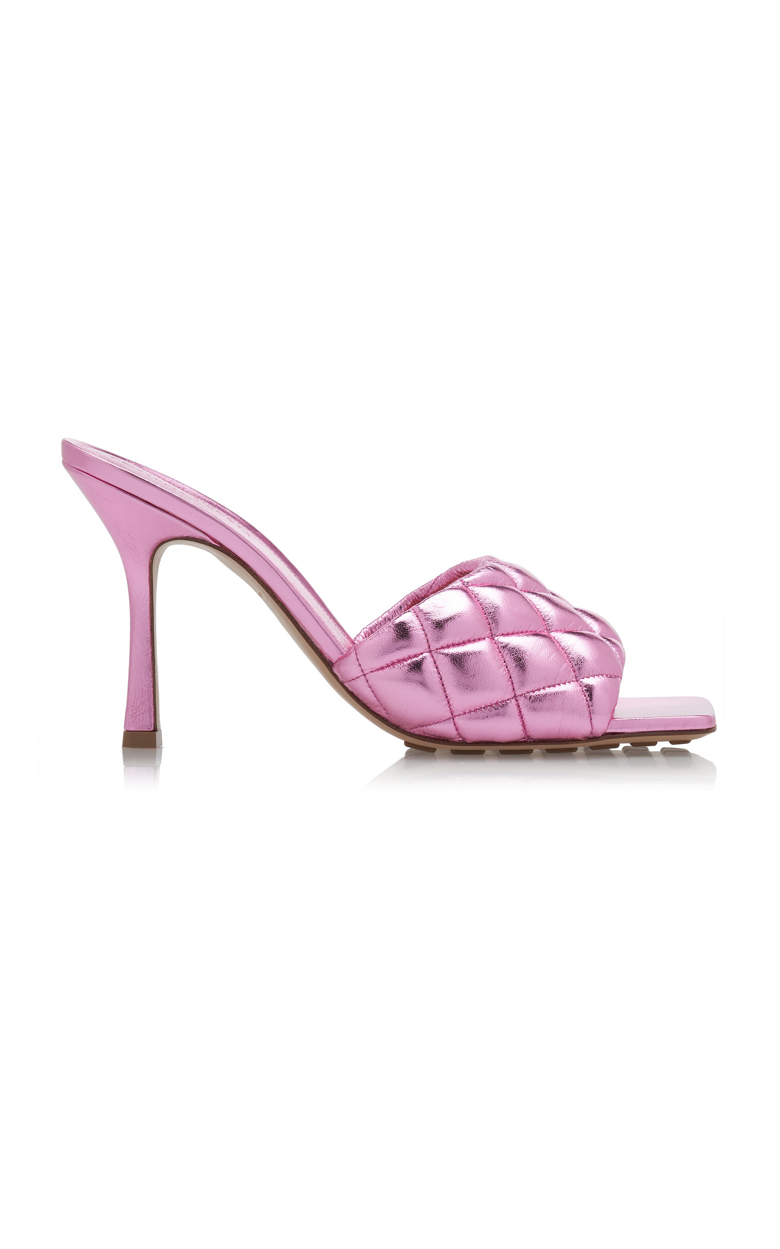 Shop Bottega Veneta Padded Reflection Matelasse Sandals In Pink