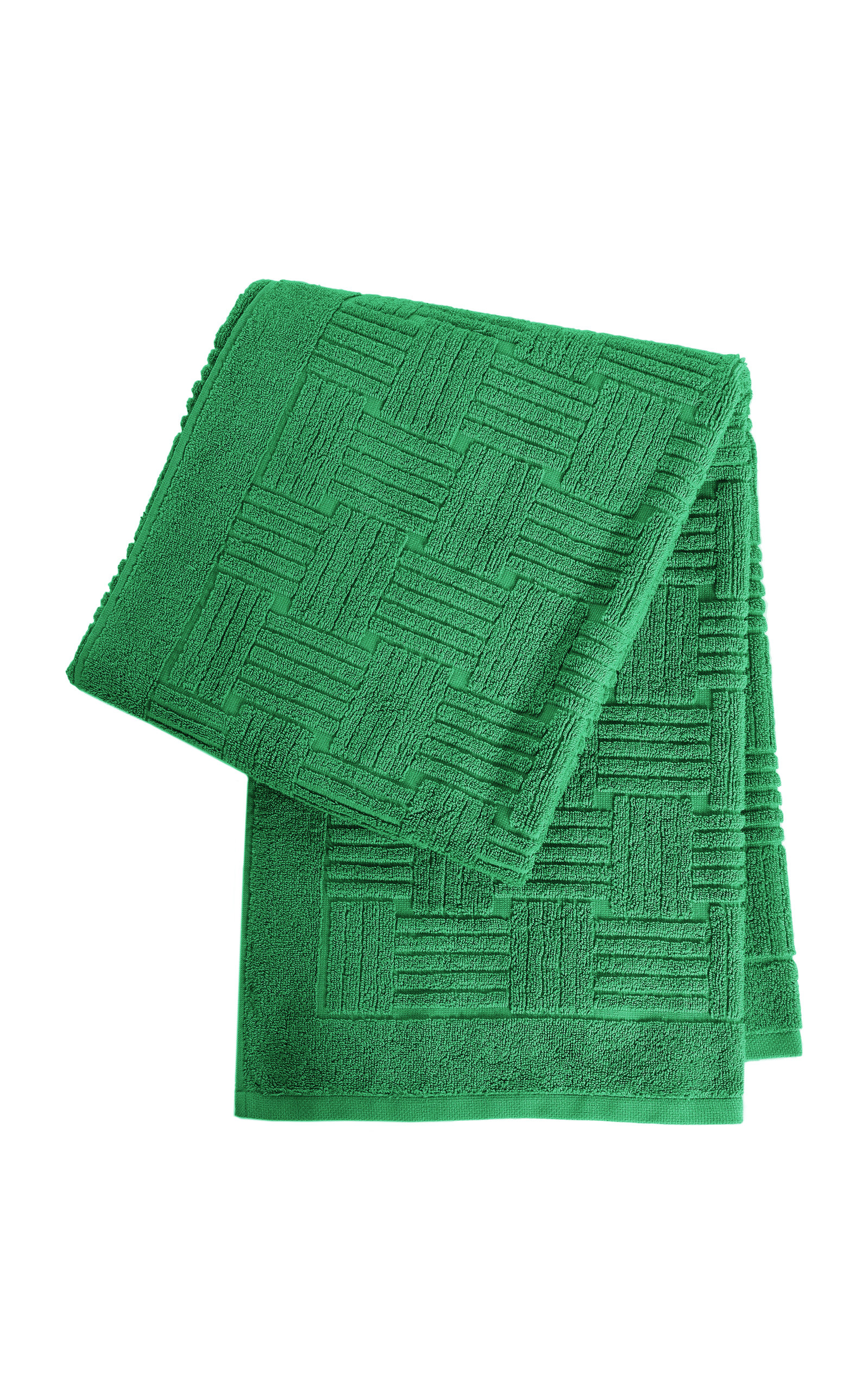 Bottega Veneta Cotton Terry Beach Towel In Green