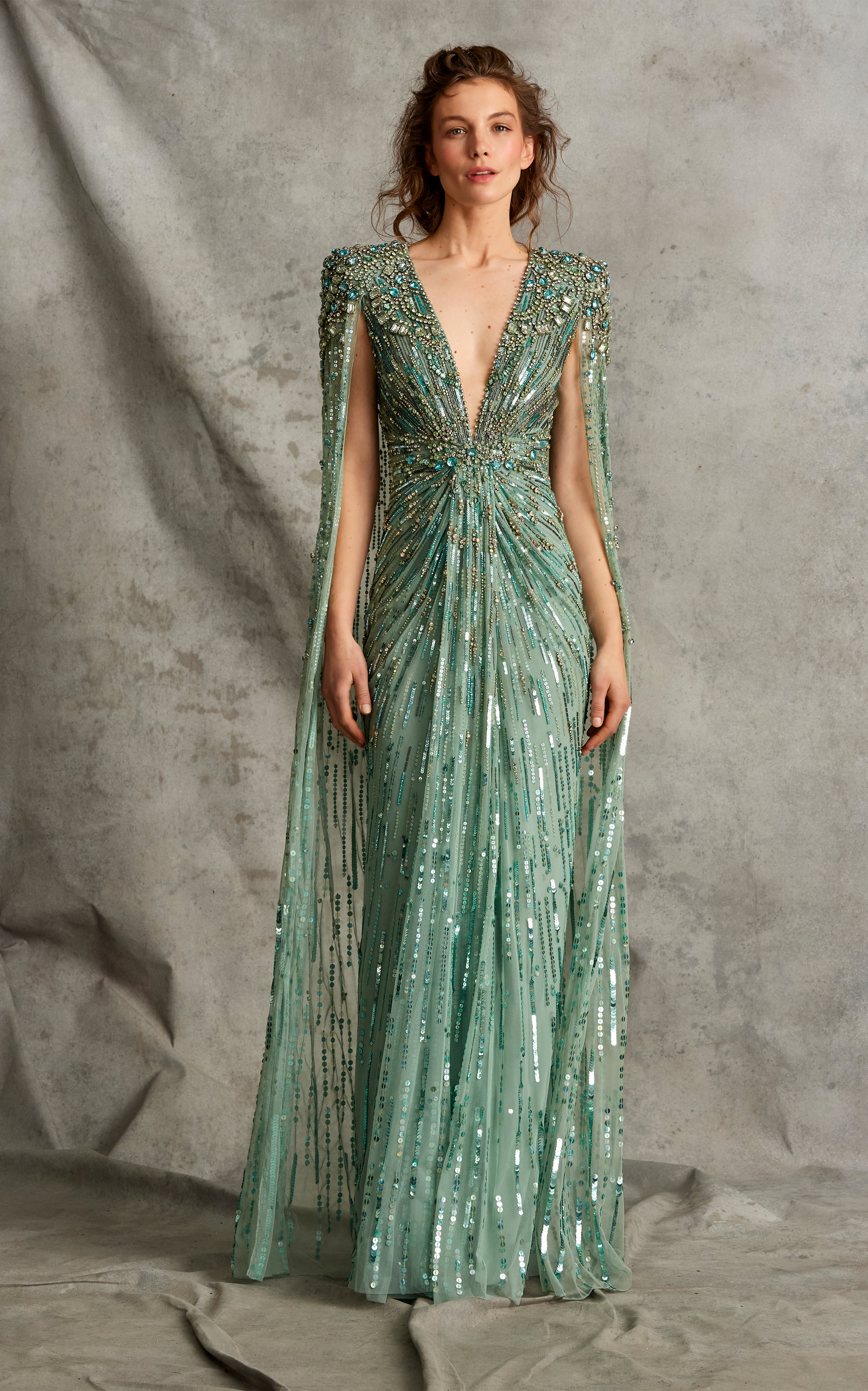 Jenny Packham Lotus Lady Cape-effect 