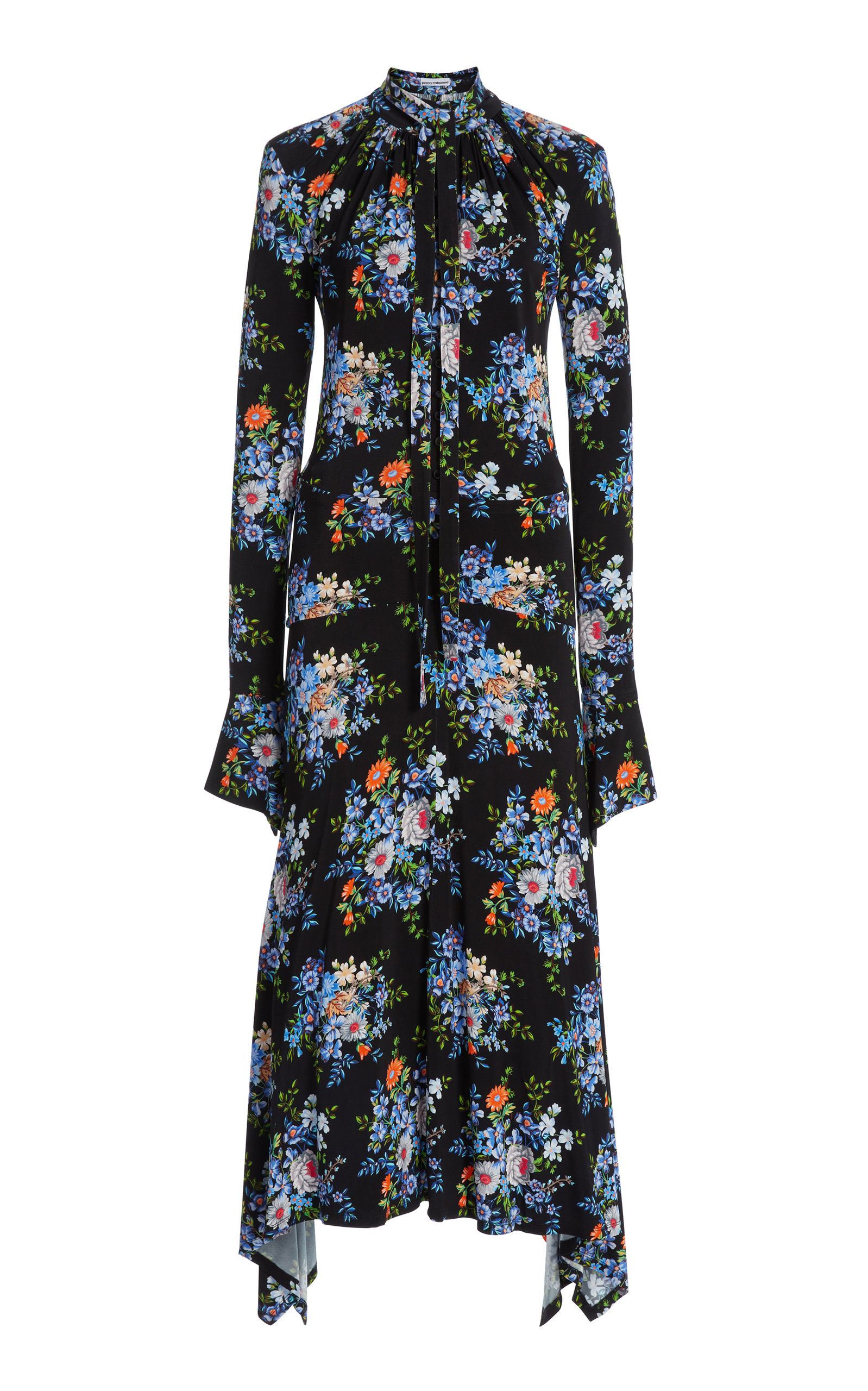 Paco Rabanne - Women's Printed Jersey Maxi Dress - Floral - Moda Operandi