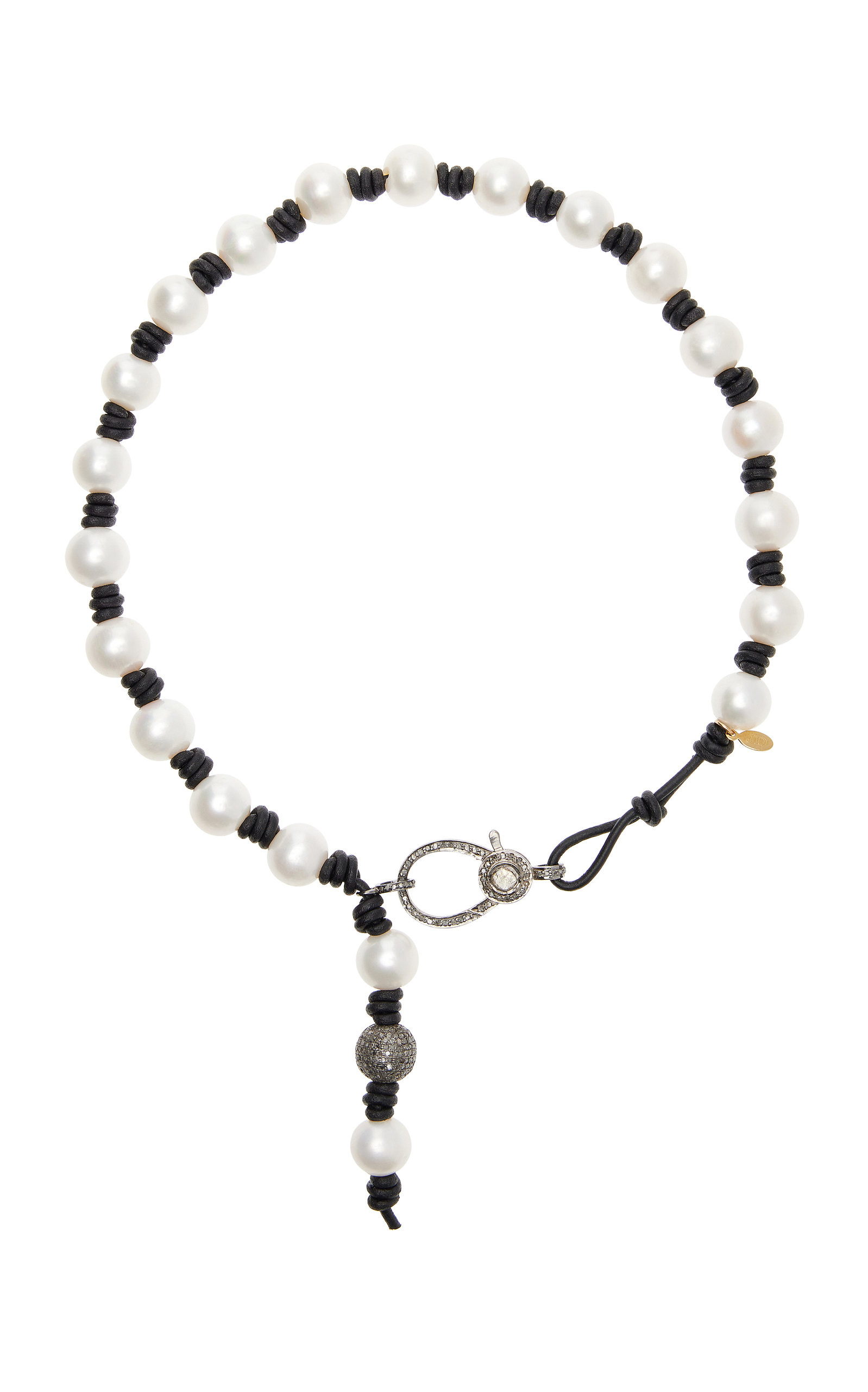Joie DiGiovanni Women's Pearl and Leather Necklace