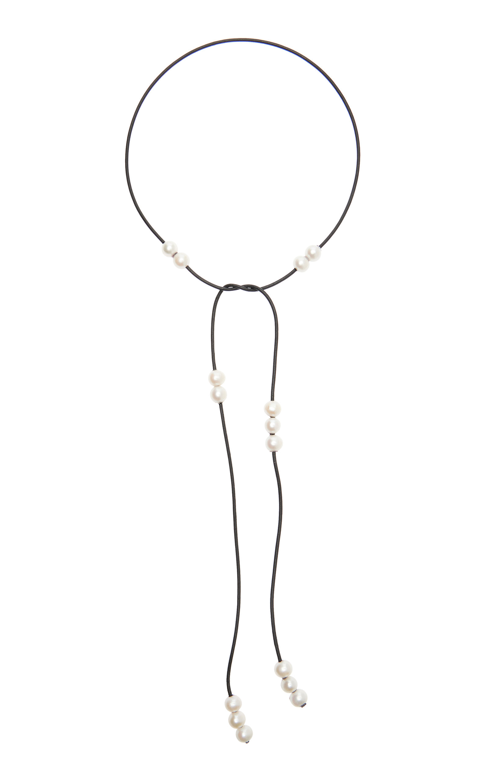 Joie DiGiovanni Women's Pearl; Leather Lariat Necklace