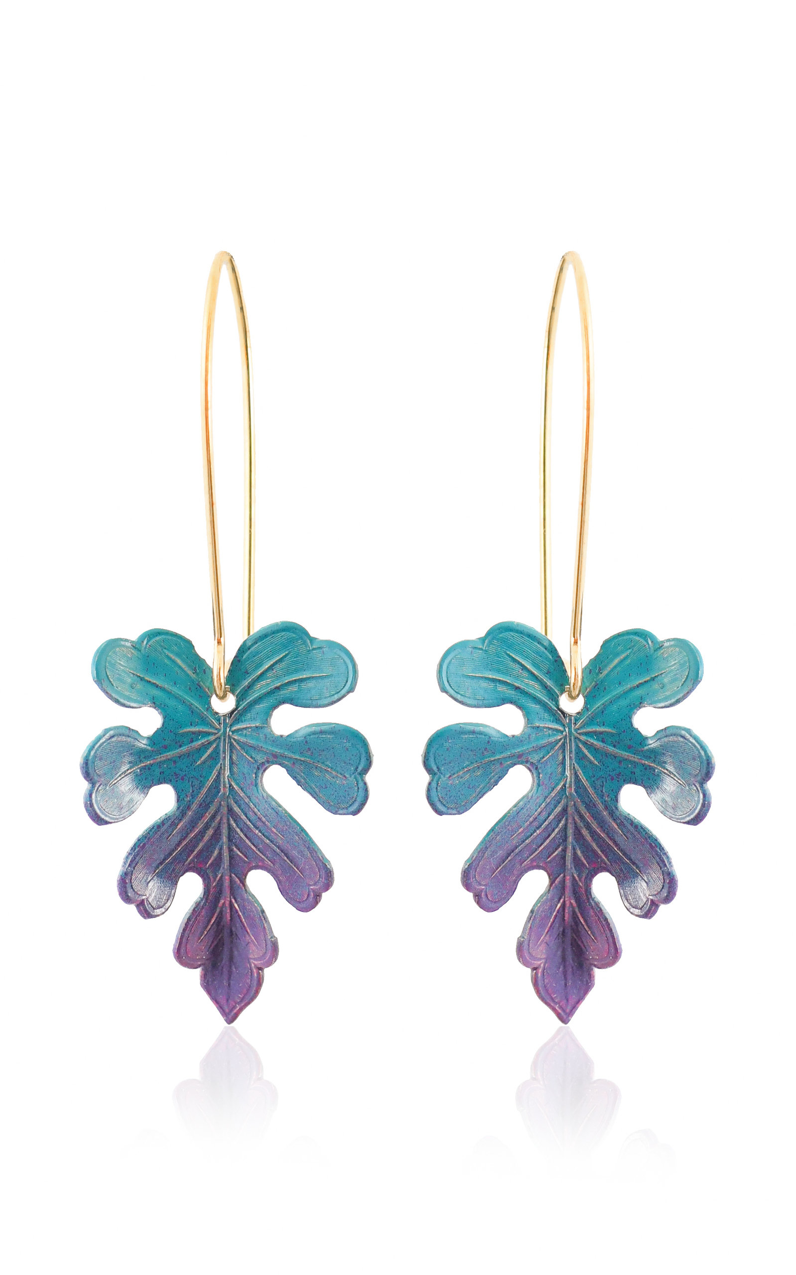 We Dream In Colour Women's Bahia Gold-plated Brass Earrings In Blue