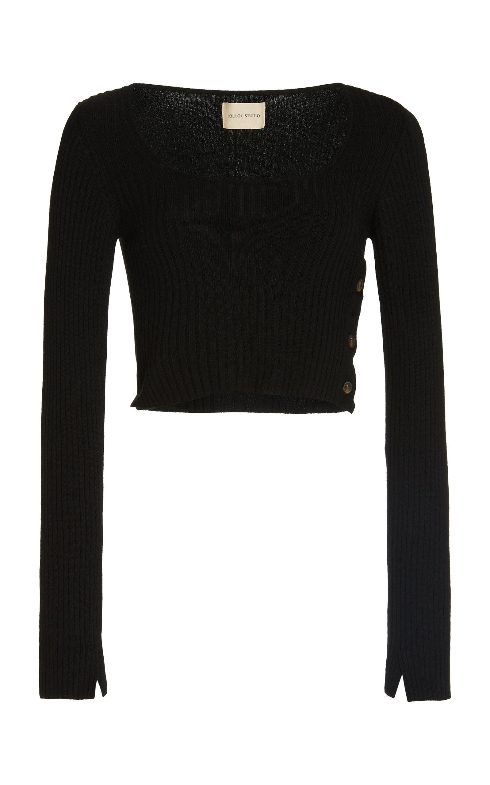 Loulou Studio Women's Wool-Cashmere Cropped Top