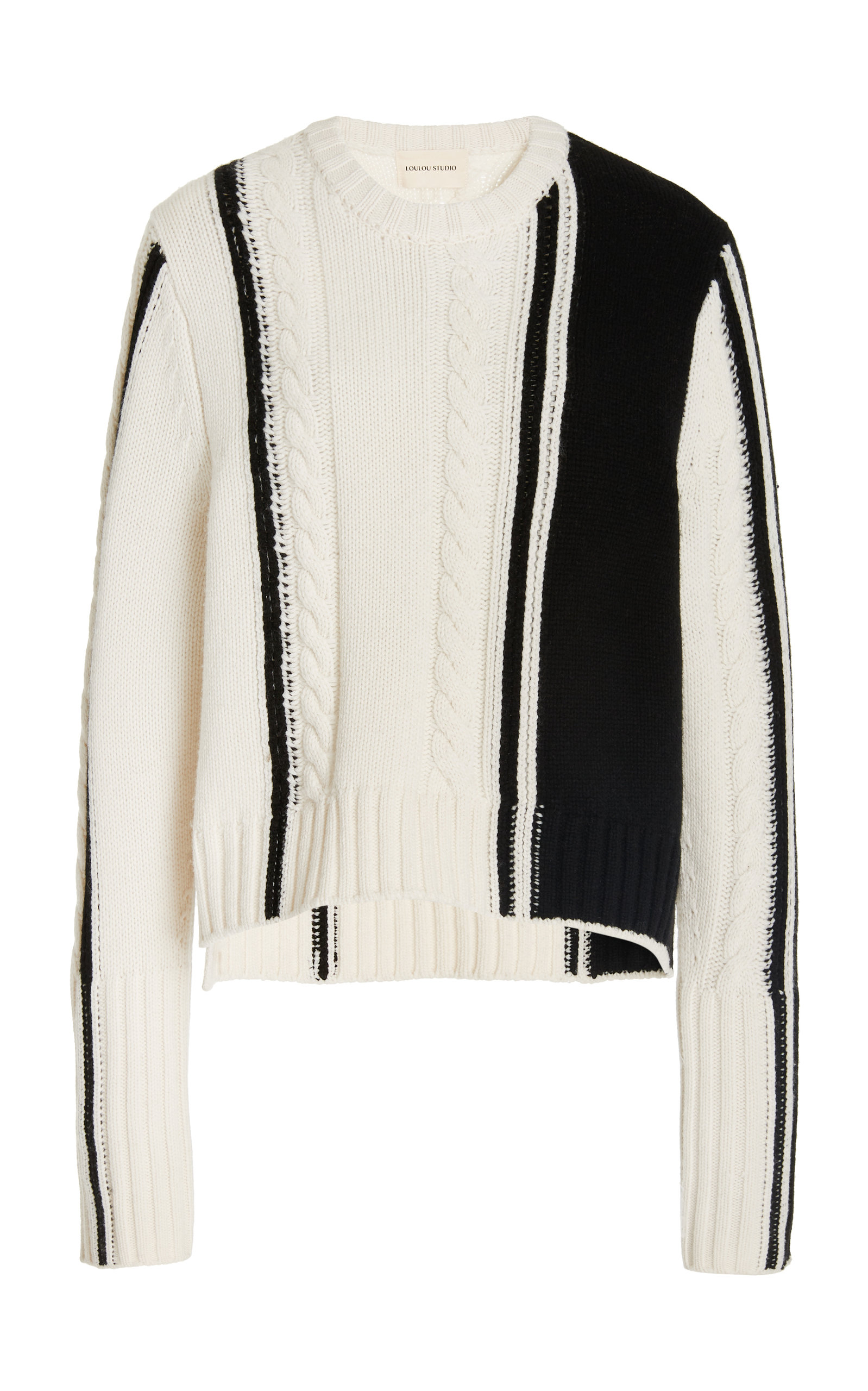 Loulou Studio Women's Cable Knit Wool and Cashmere Sweater