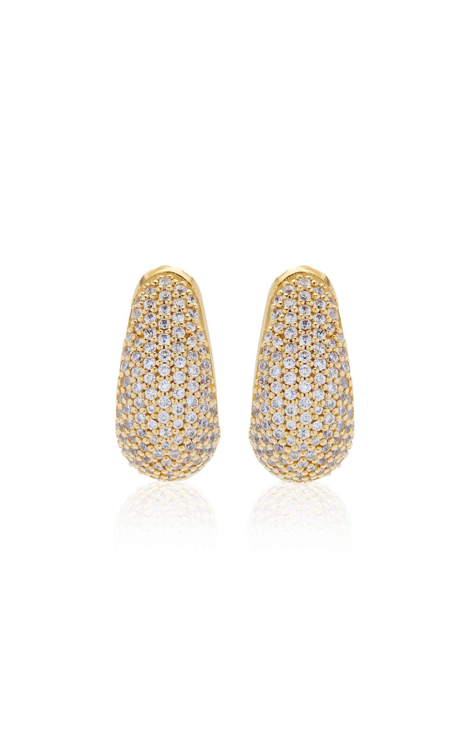 Tom Wood Women's Small Ice Hoop Pave Gold Earrings