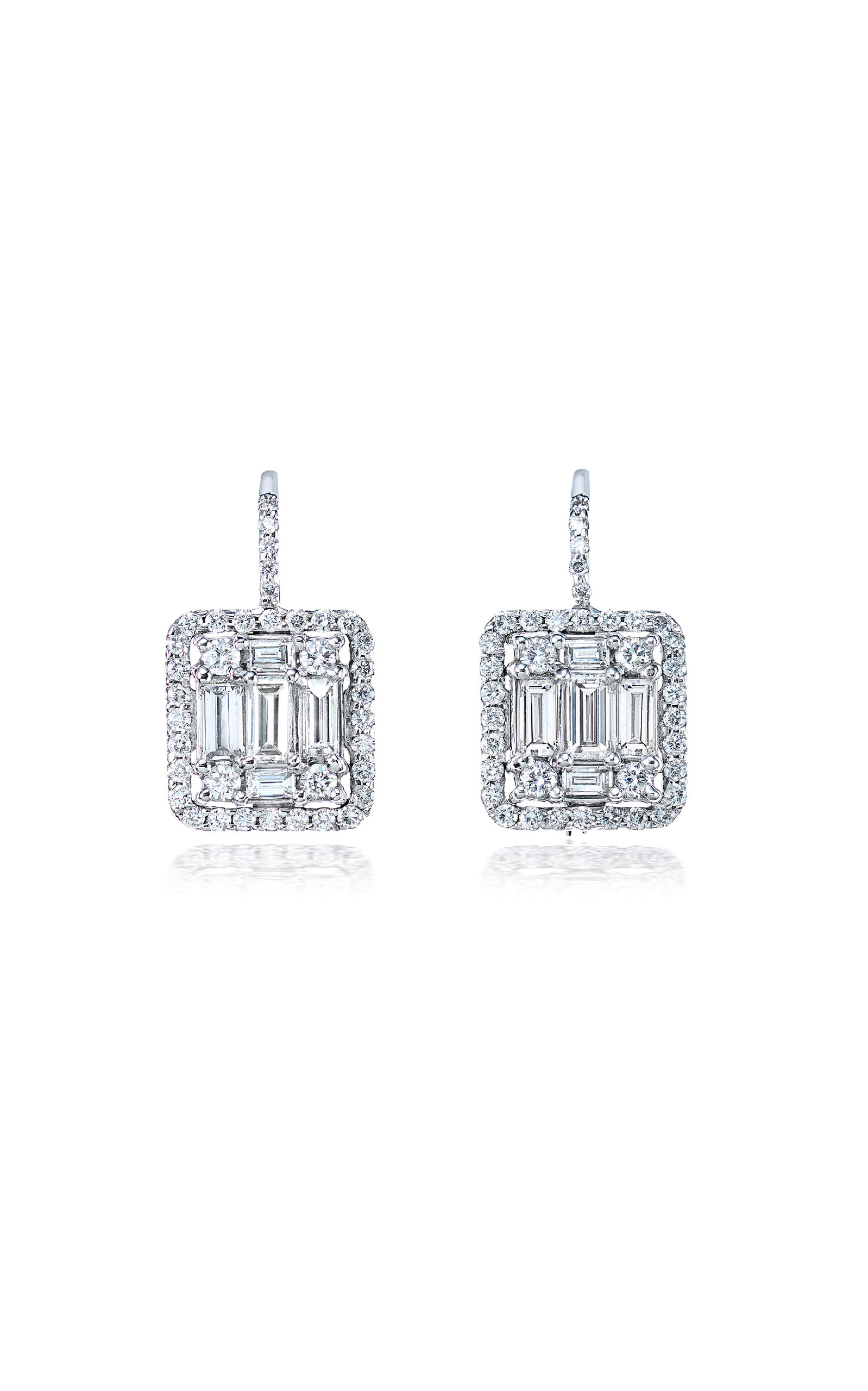 Mega Clarity 18K White Gold Diamond Earrings