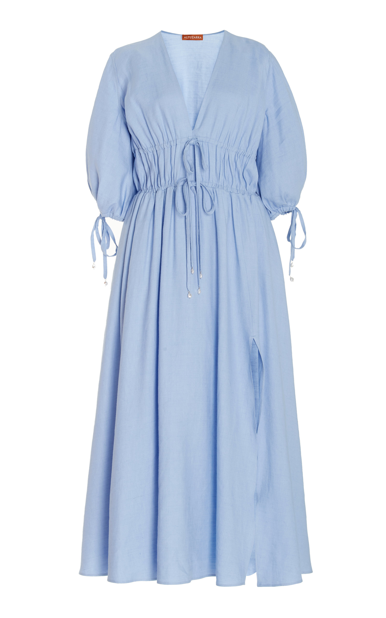 Altuzarra - Women's Donrine Linen-Blend Dress - Blue - FR 34 - Moda Operandi