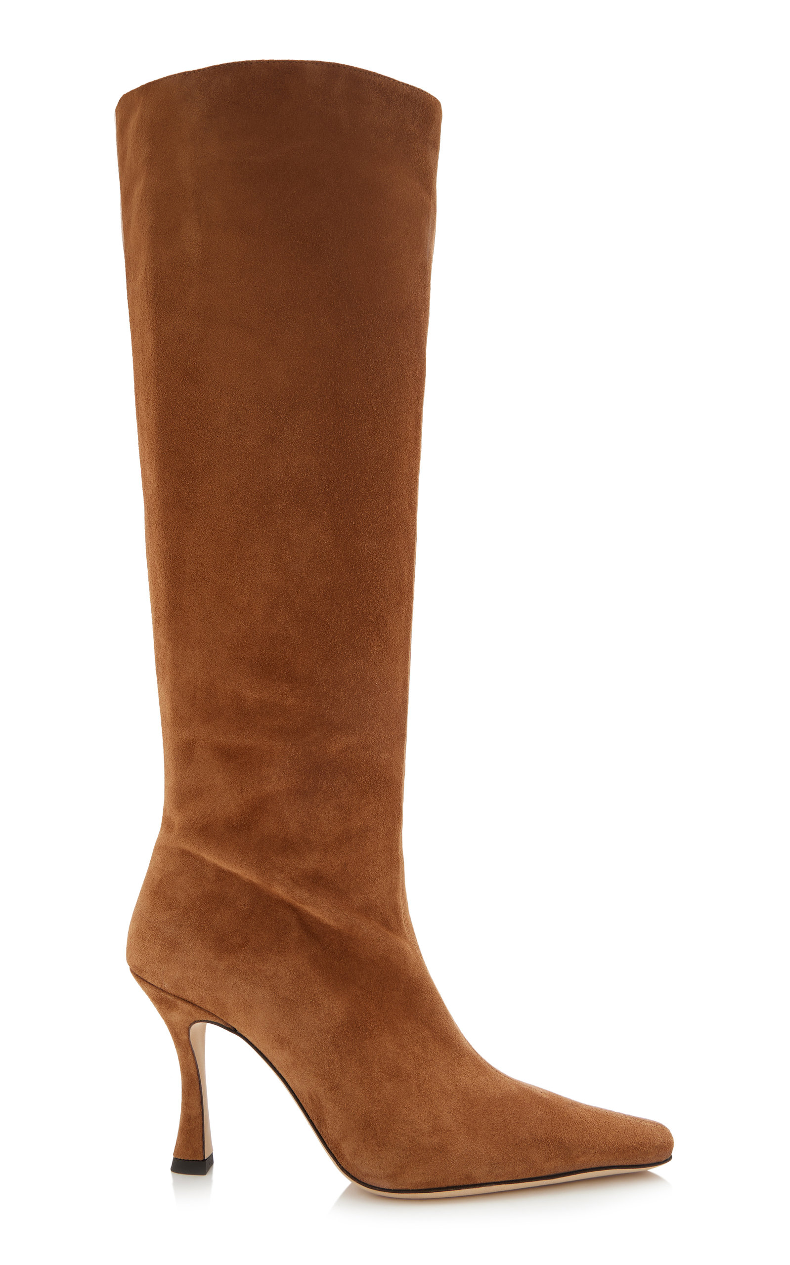 Staud Women's Cami Suede Knee Boots In Green,brown