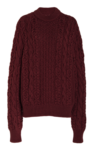 Chunky Cableknit Wool Sweater展示图