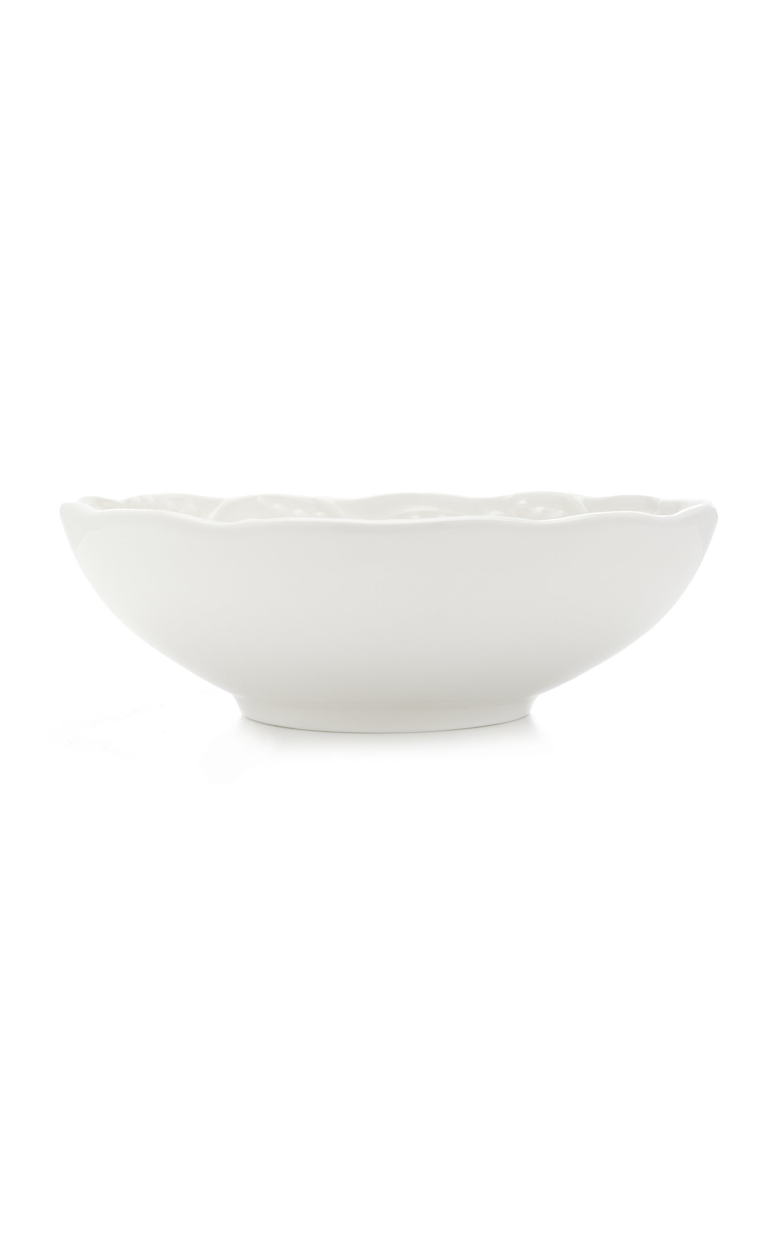 Moda Domus Lily Of The Valley Ceramic Serving Bowl - White
