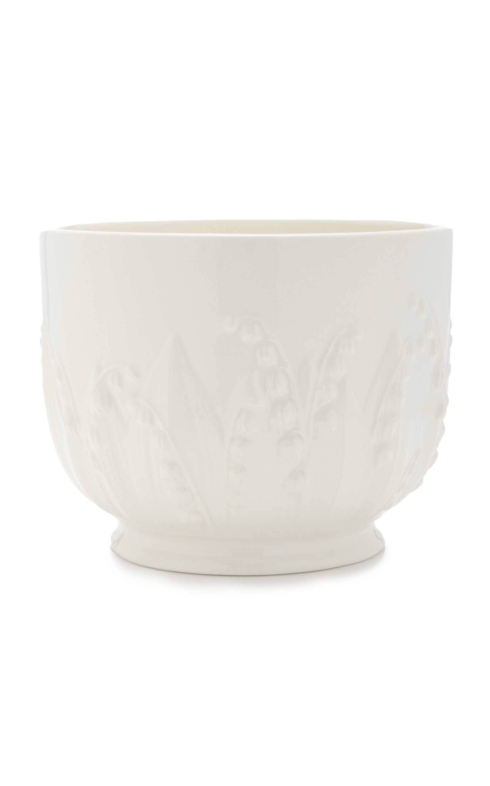Moda Domus Lily Of The Valley Large Ceramic Cachepot - White